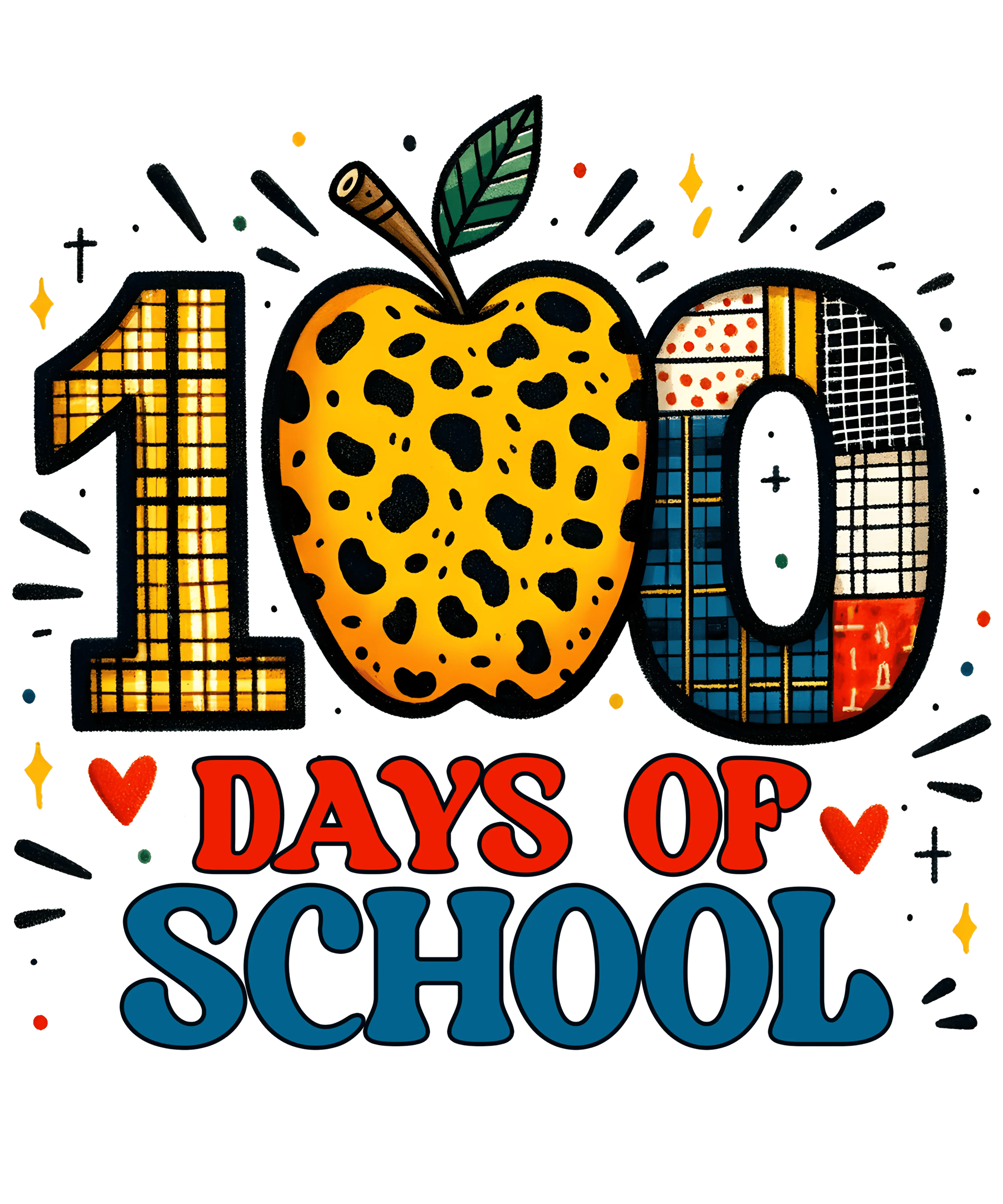 Cool 100 Days Of School Design - DTF Ready To Press