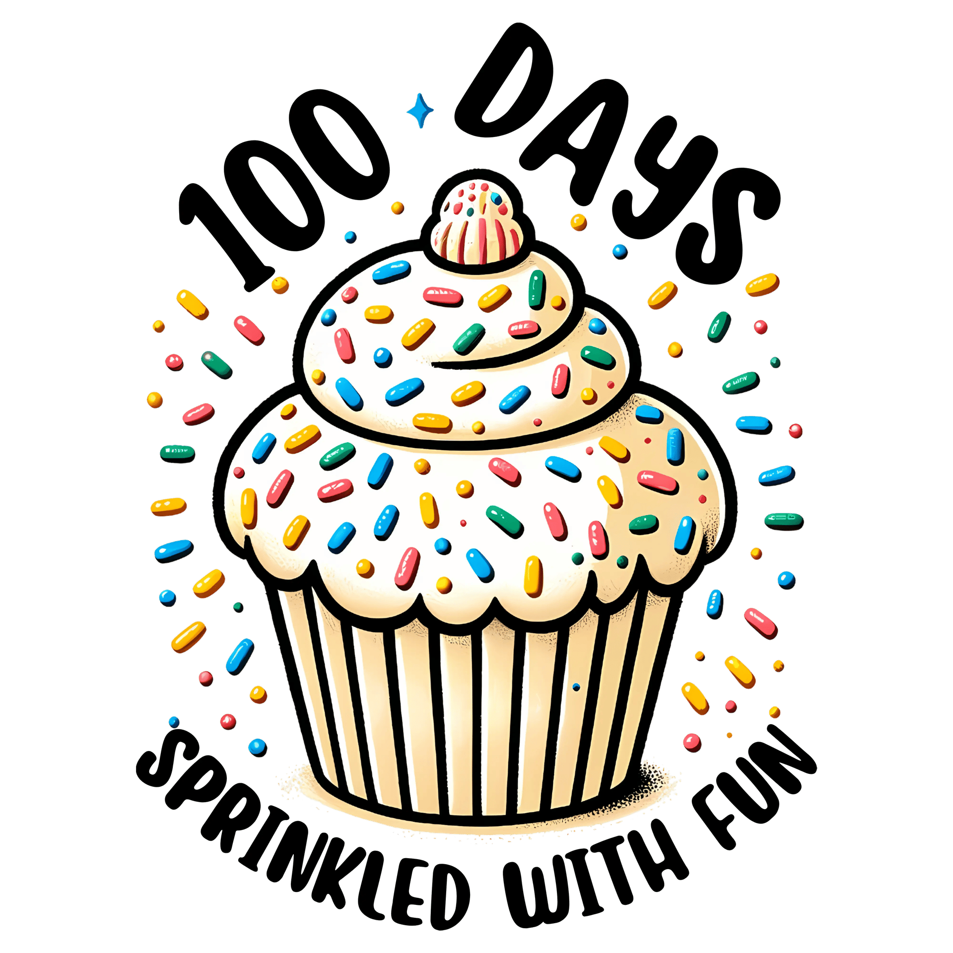 100 Days Sprinkled With Fun School Design - DTF Ready To Press