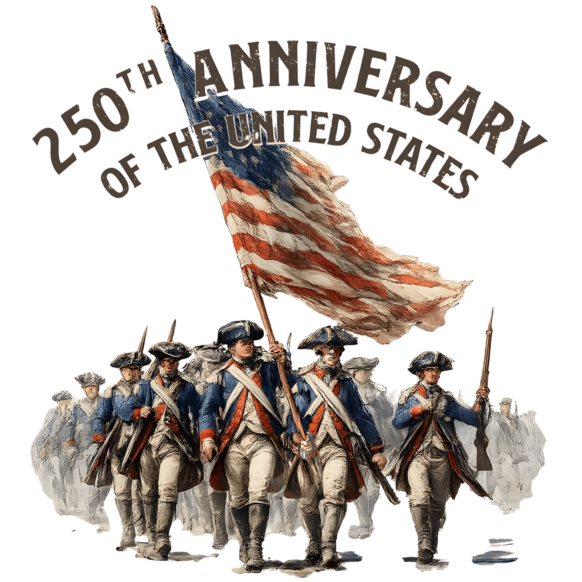 250th Anniversary American Revolution Design - DTF Ready To Press