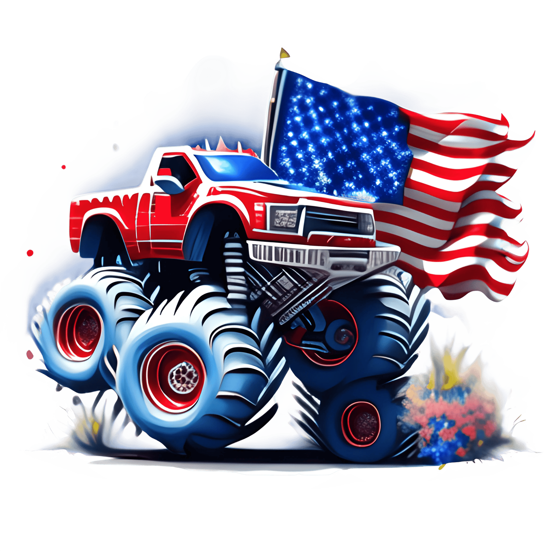 4th Of July Truck Design - DTF Ready To Press