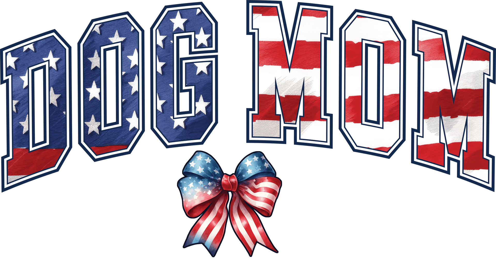 American Dog Mom Design - DTF Ready To Press