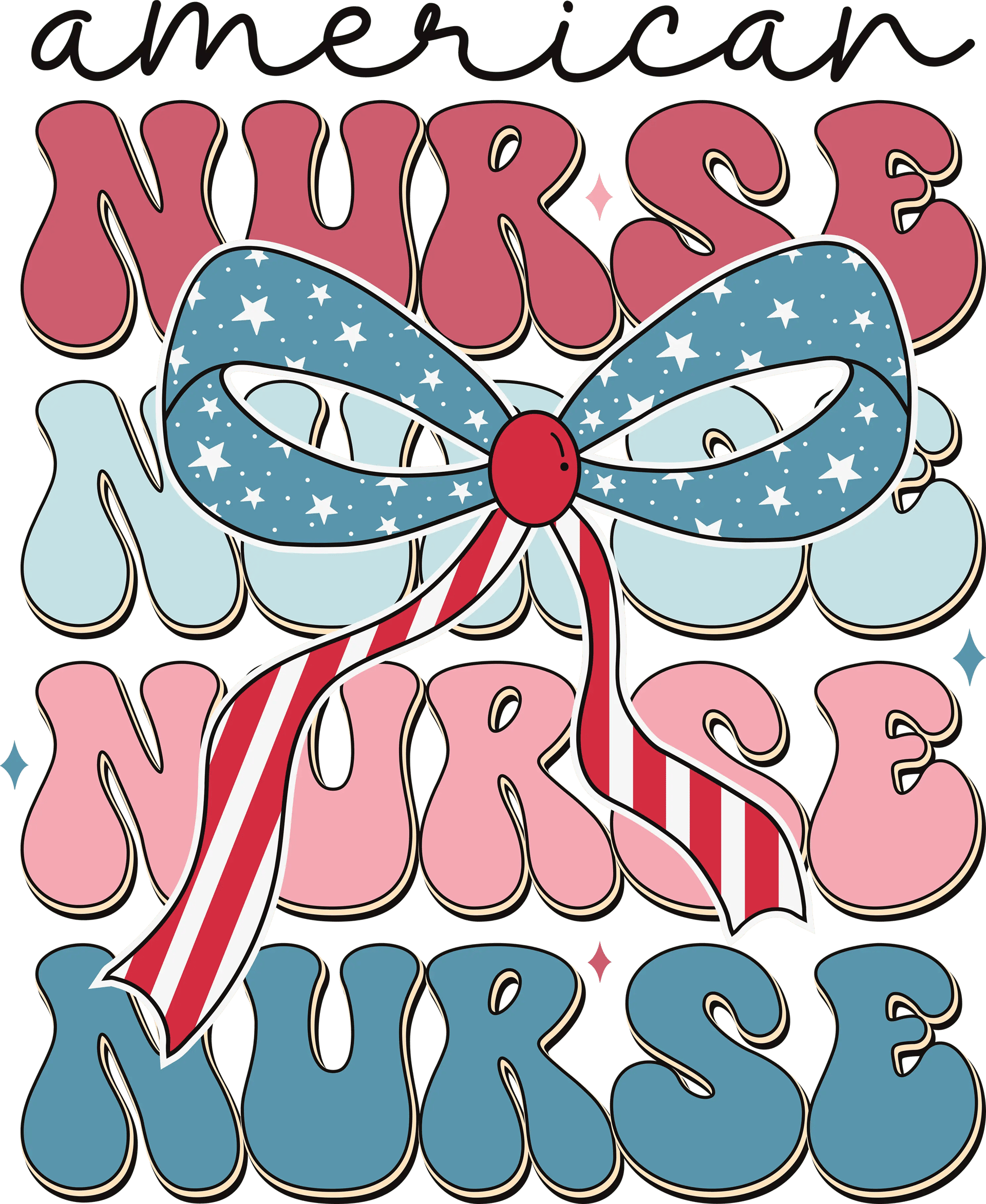 American Nurse Design - DTF Ready To Press