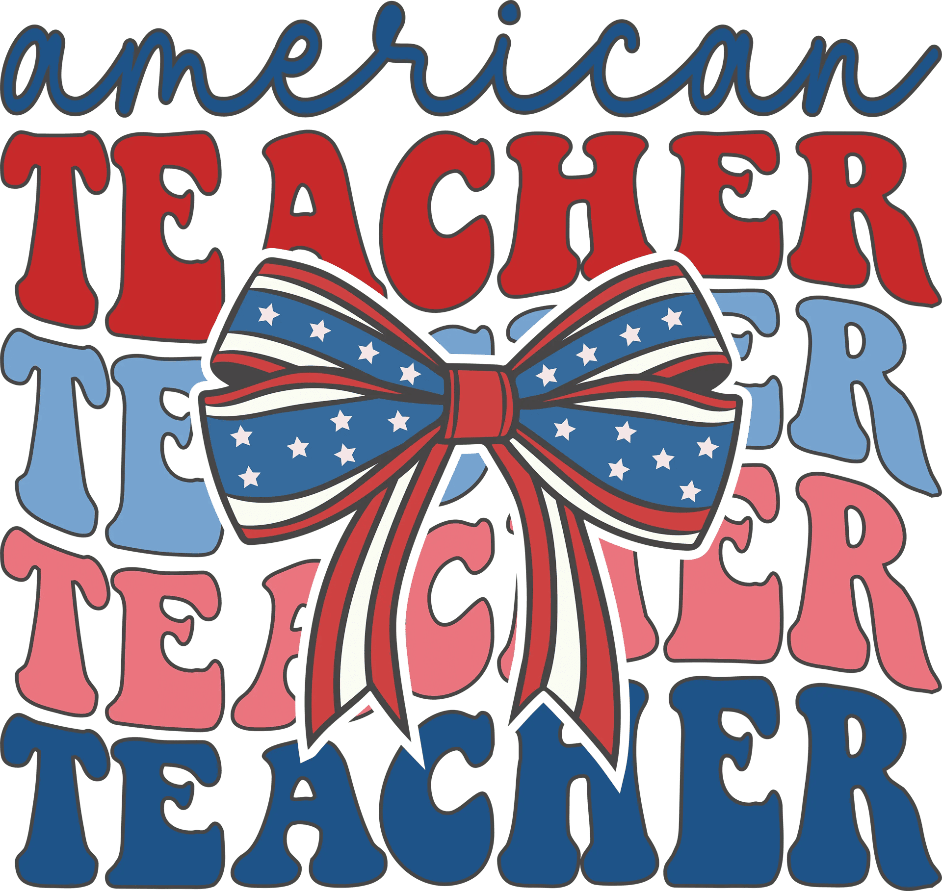 American Teacher Design - DTF Ready To Press