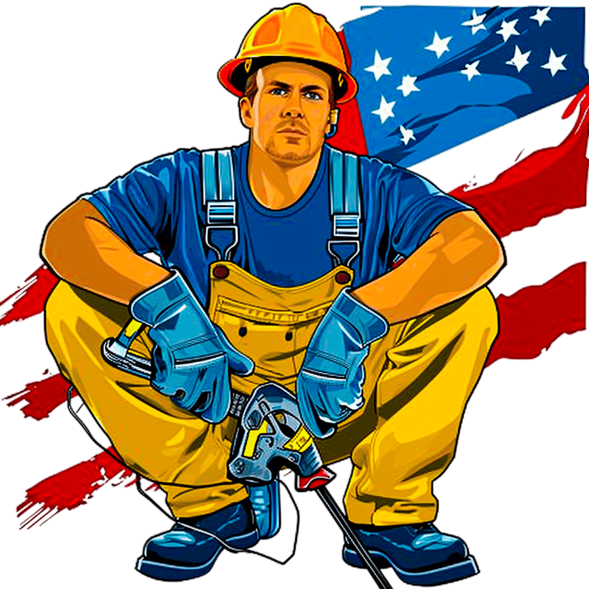 American Worker Theme DTF Transfer