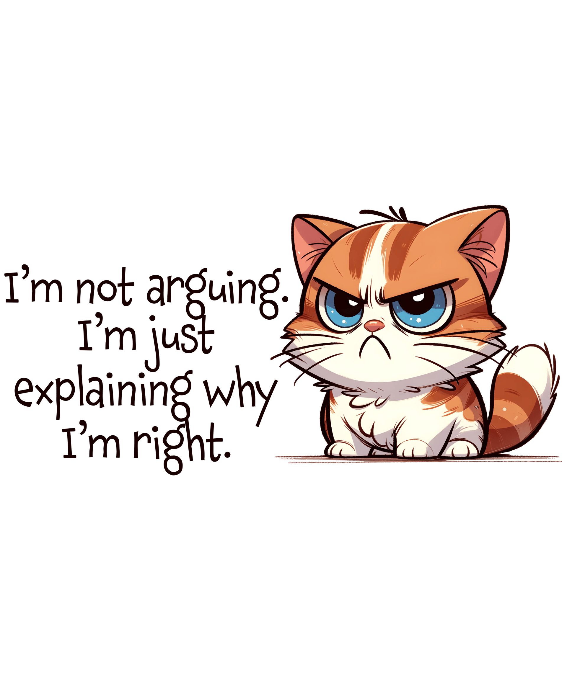 Angry Cat Design - DTF Ready To Press