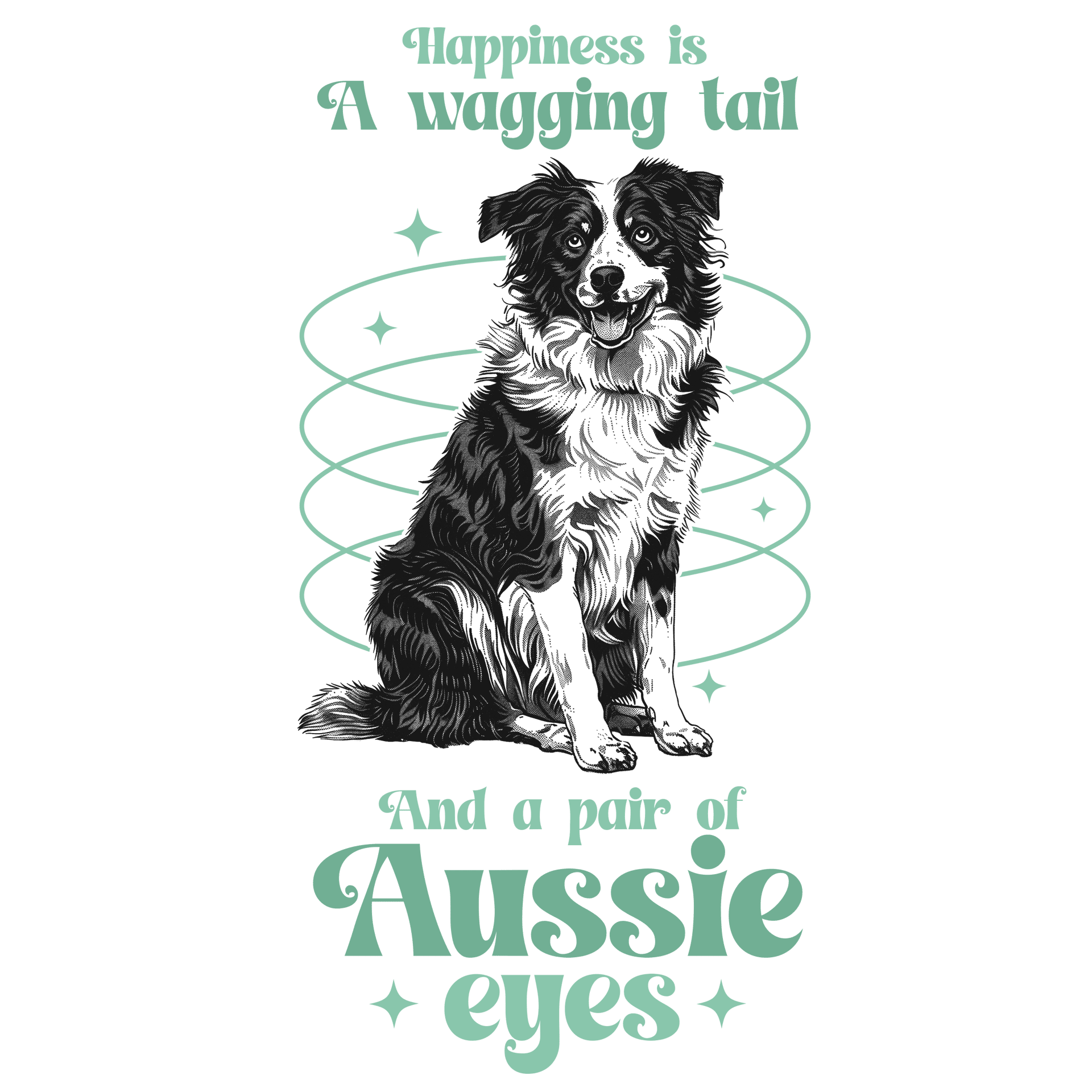 Aussie Dog Design - DTF Ready To Press