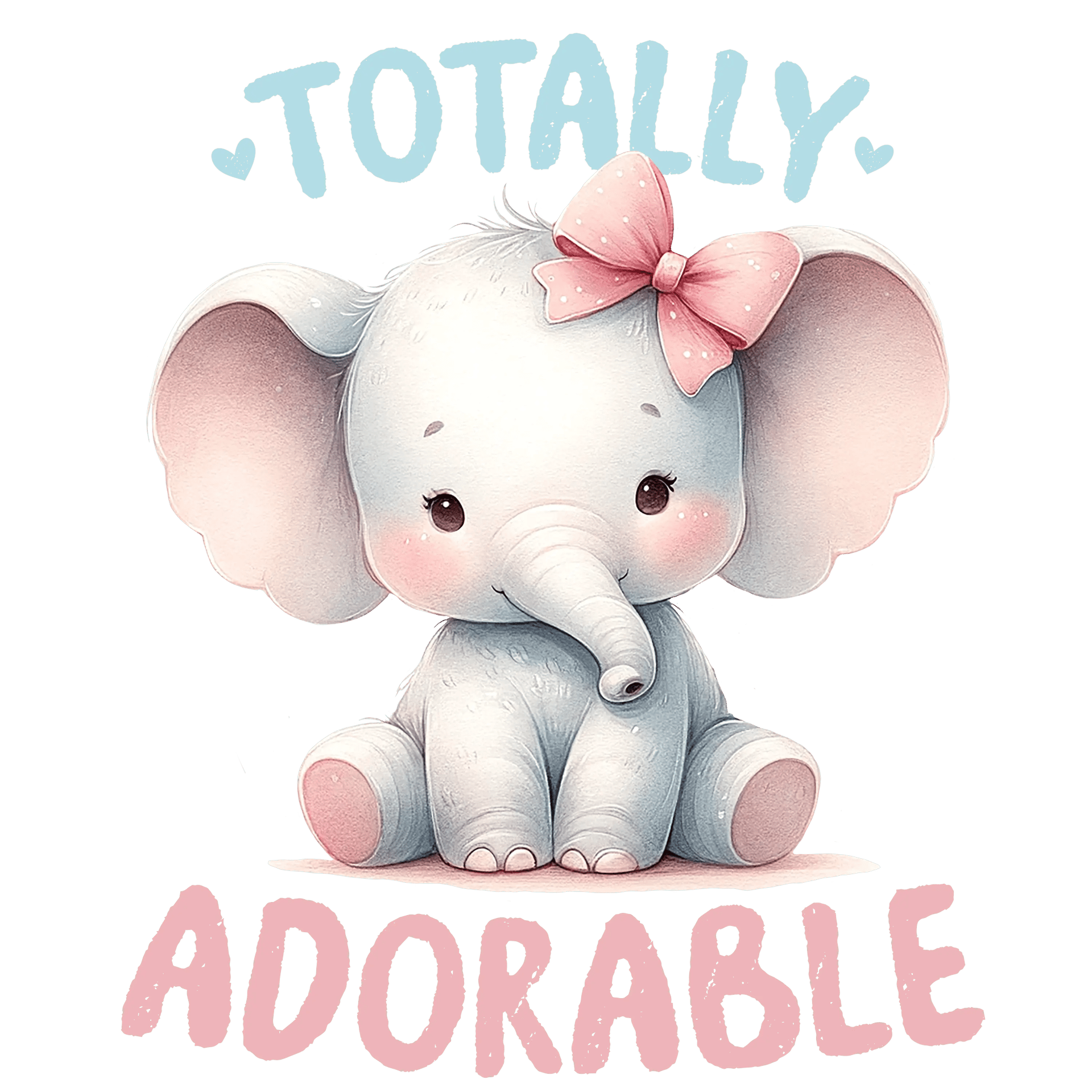 Baby Elephant Design - DTF Ready To Press