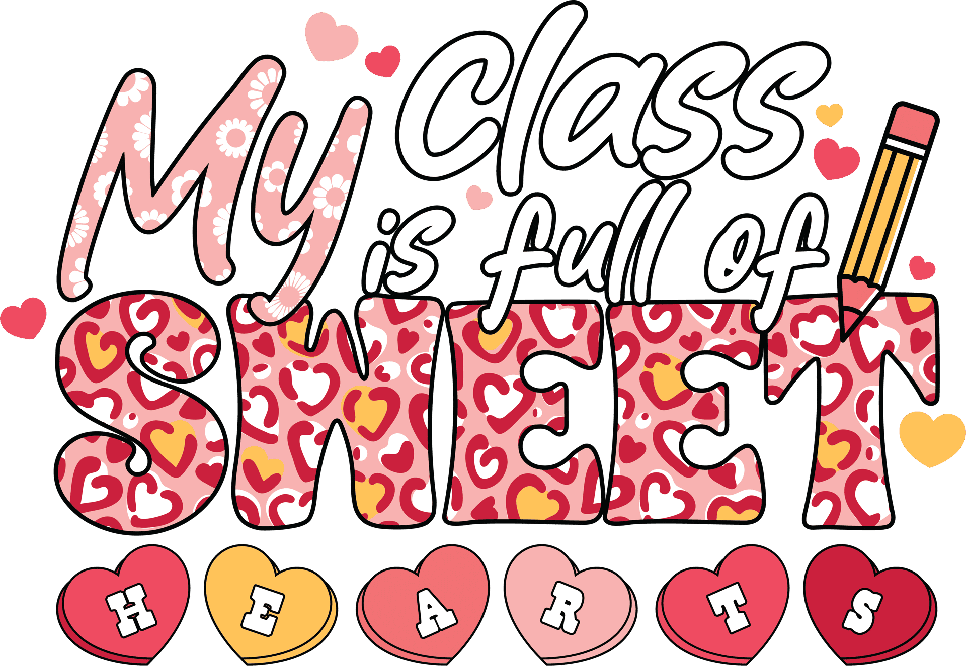 Back To School Teacher Design - DTF Ready To Press