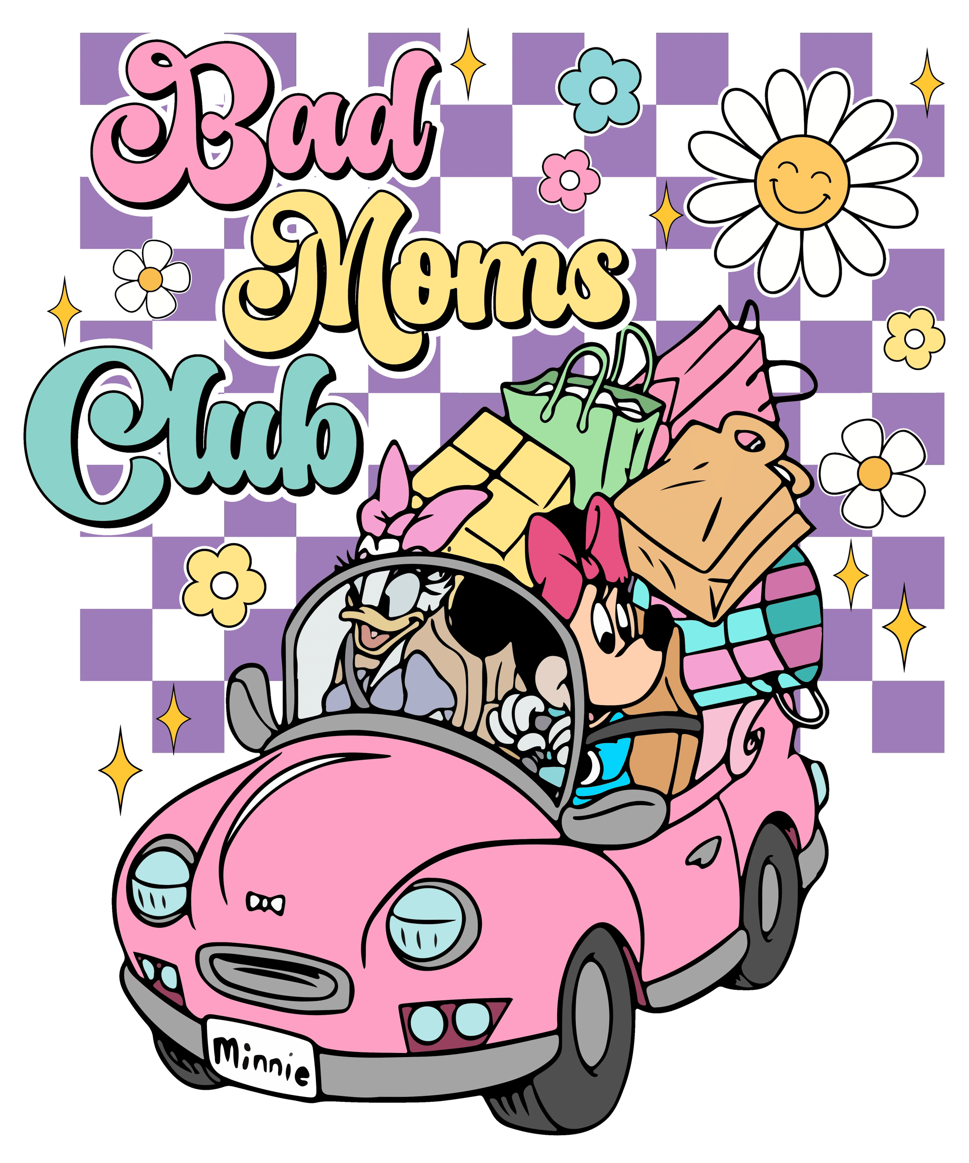Bad Moms Club Design DTF-Ready to Press