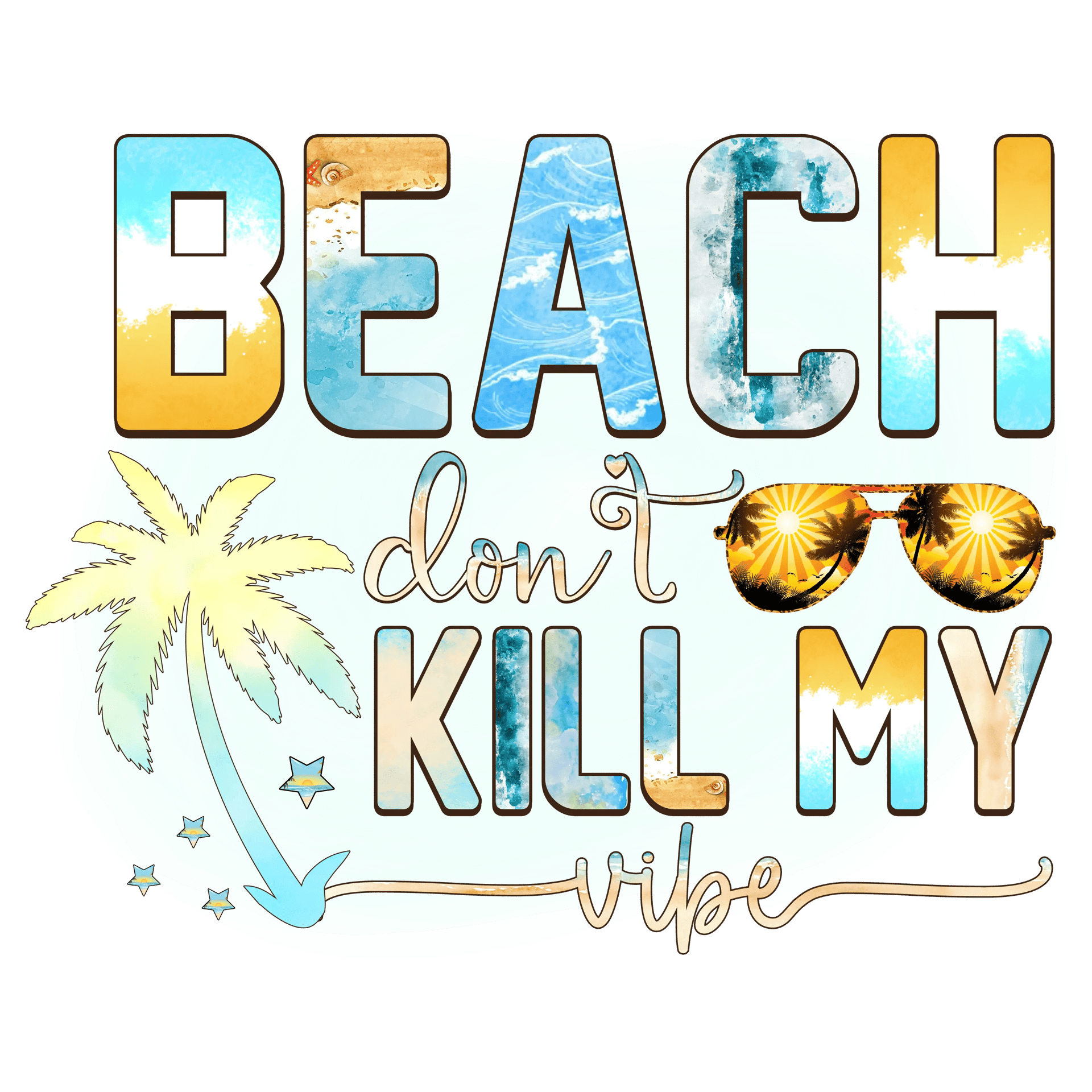 Beach Lover Design DTF-Ready to Press (V2)