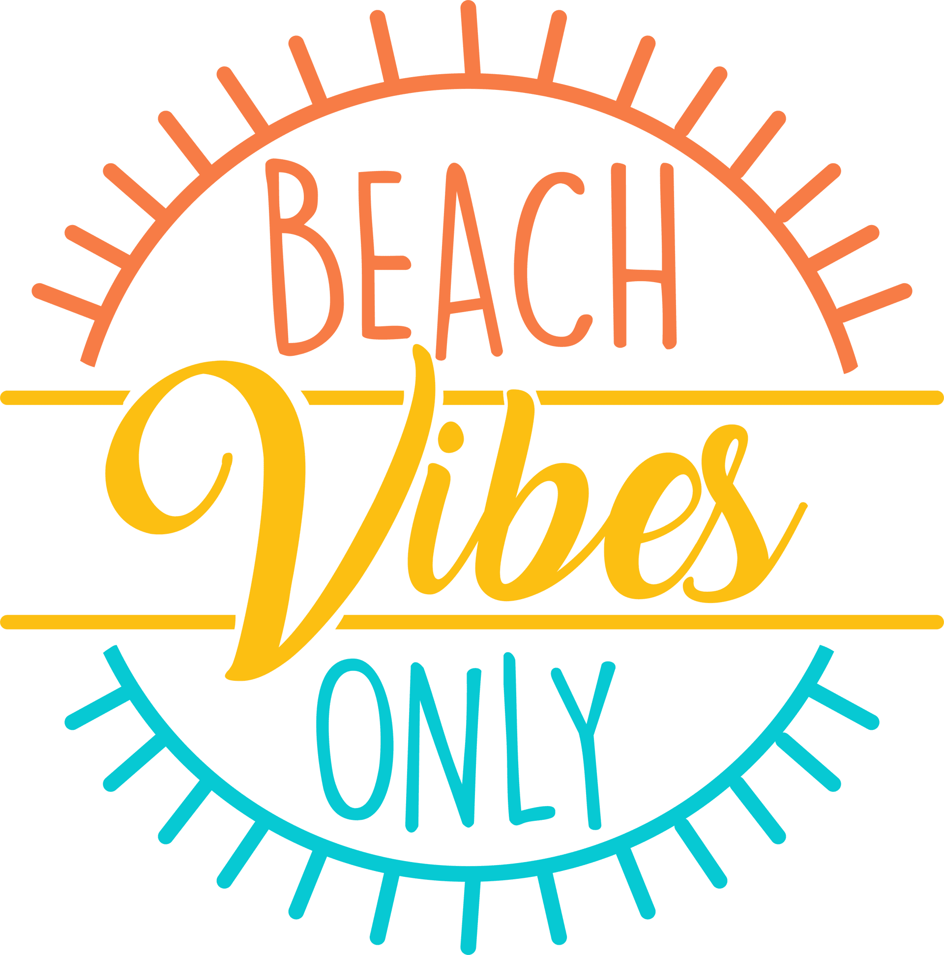 Beach Vibes Only Design - DTF Ready To Press