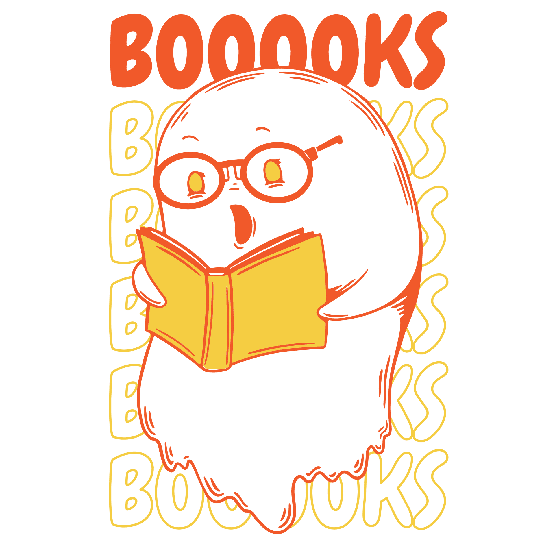 Booooks Halloween Design - DTF Ready To Press