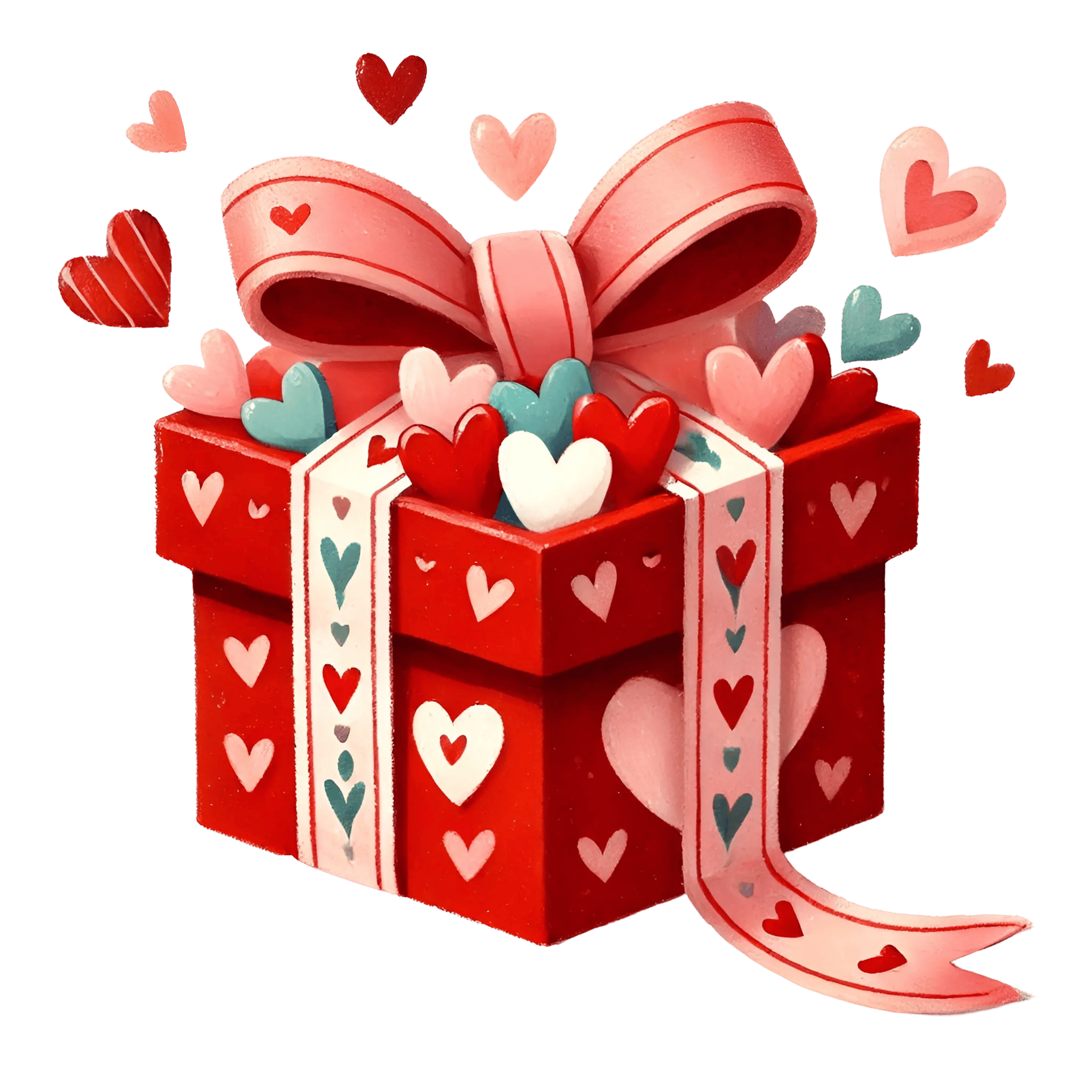 Box With Hearts Design