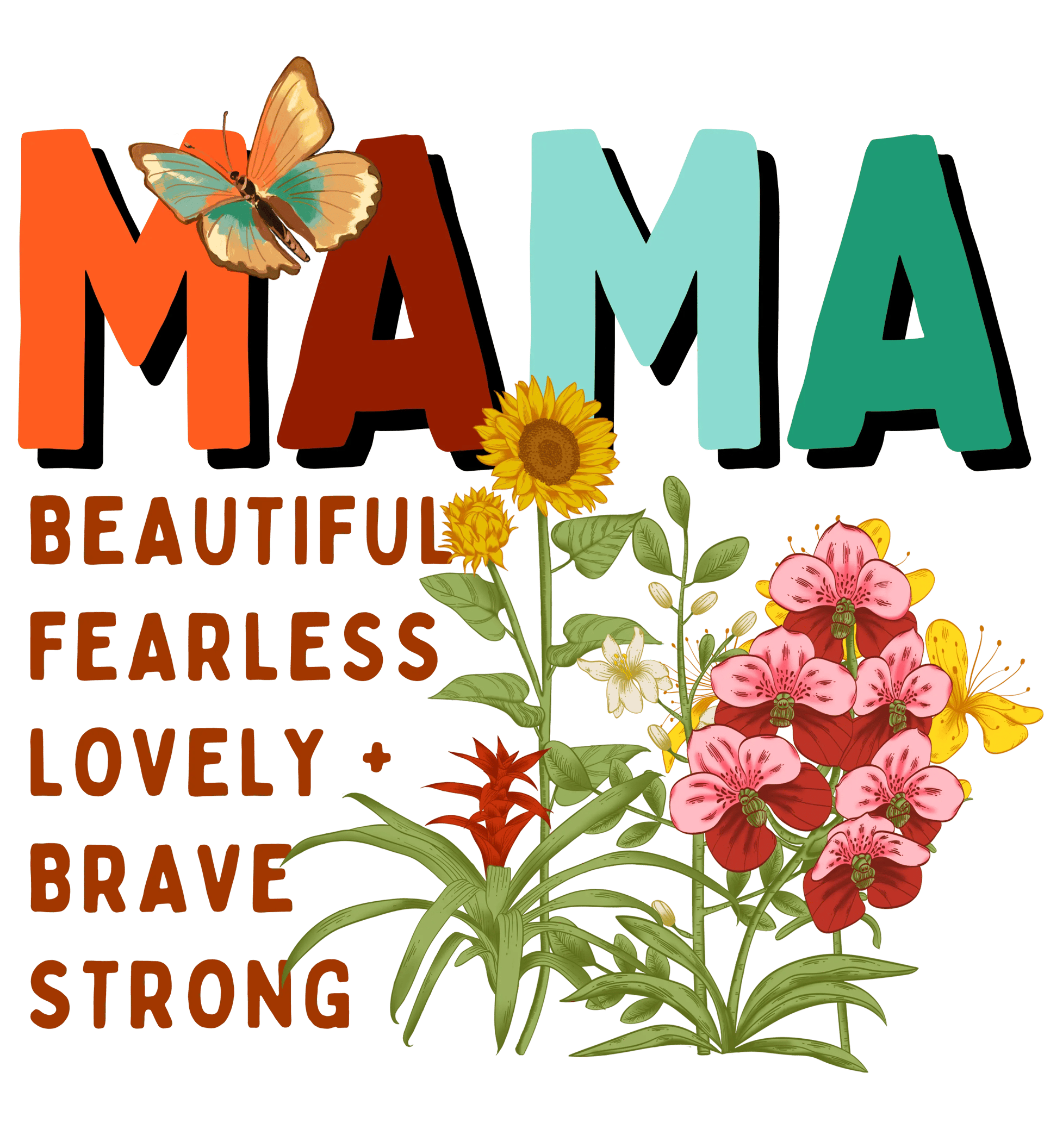 Brave Mama DTF Design - Ready to Press