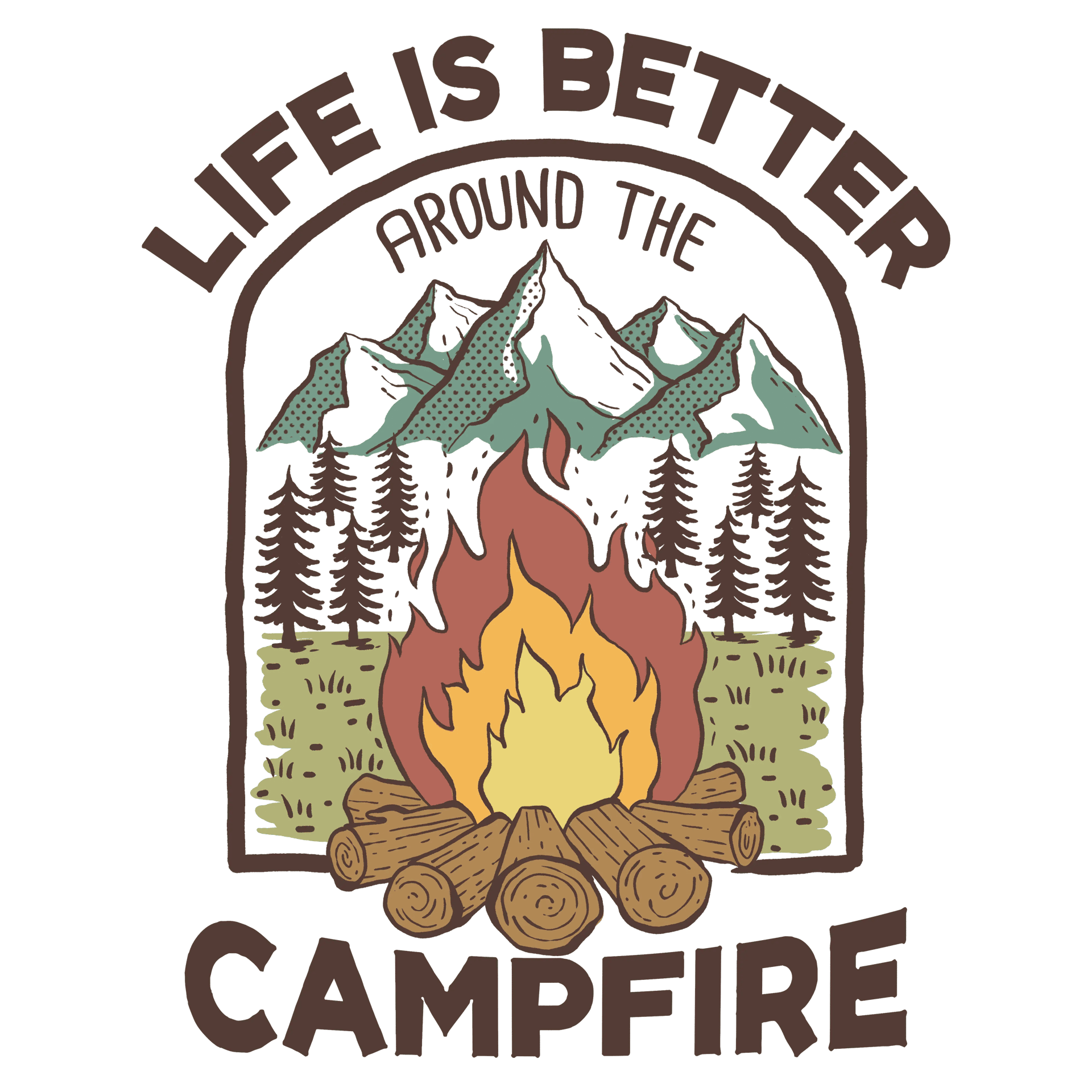 Campfire Design - DTF Ready To Press