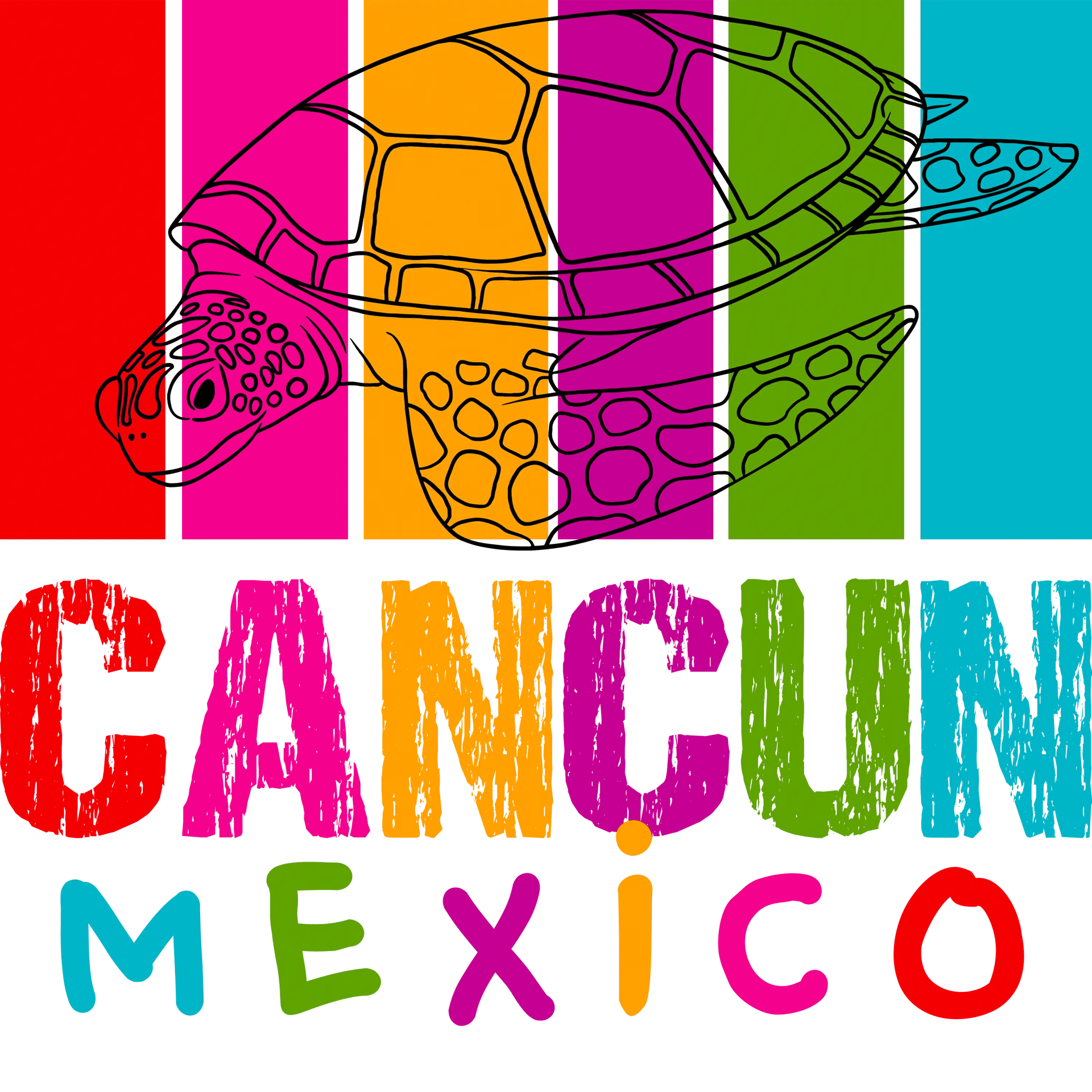 Cancun Mexico Design - DTF Ready To Press
