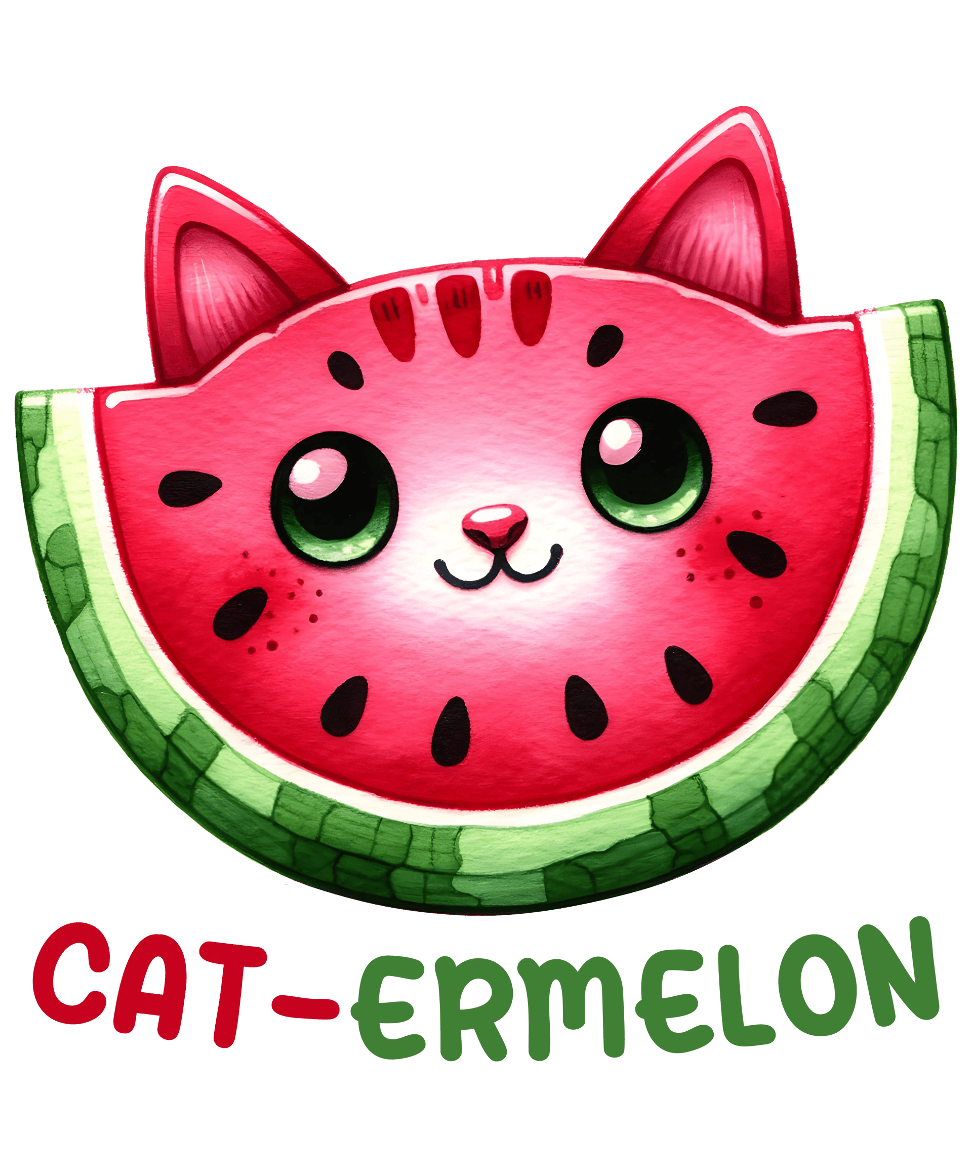 Cat-ermelon Design - DTF Ready To Press