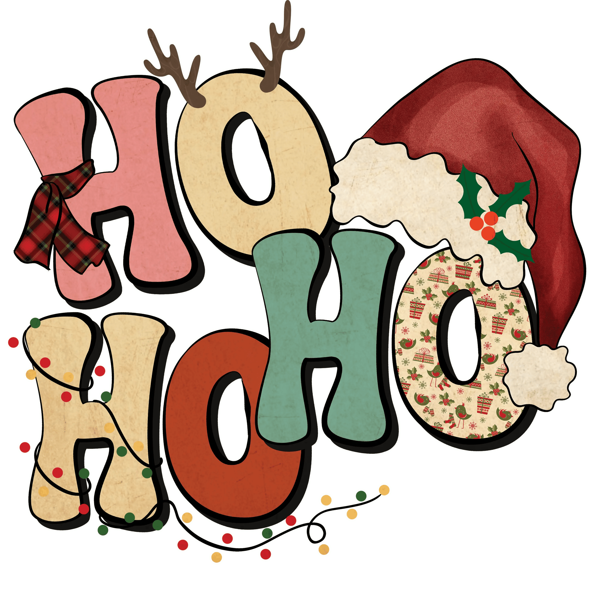 Christmas Santa Design - DTF Ready To Press