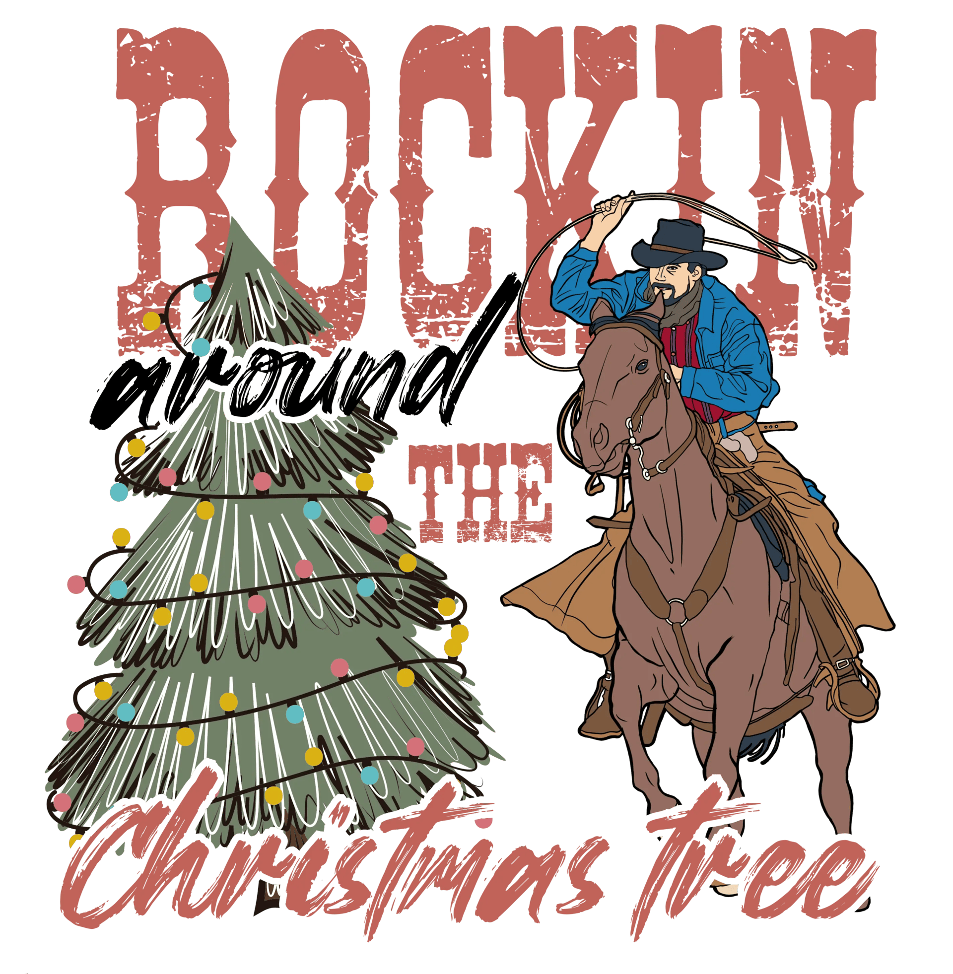 Christmas Tree Design - DTF Ready To Press