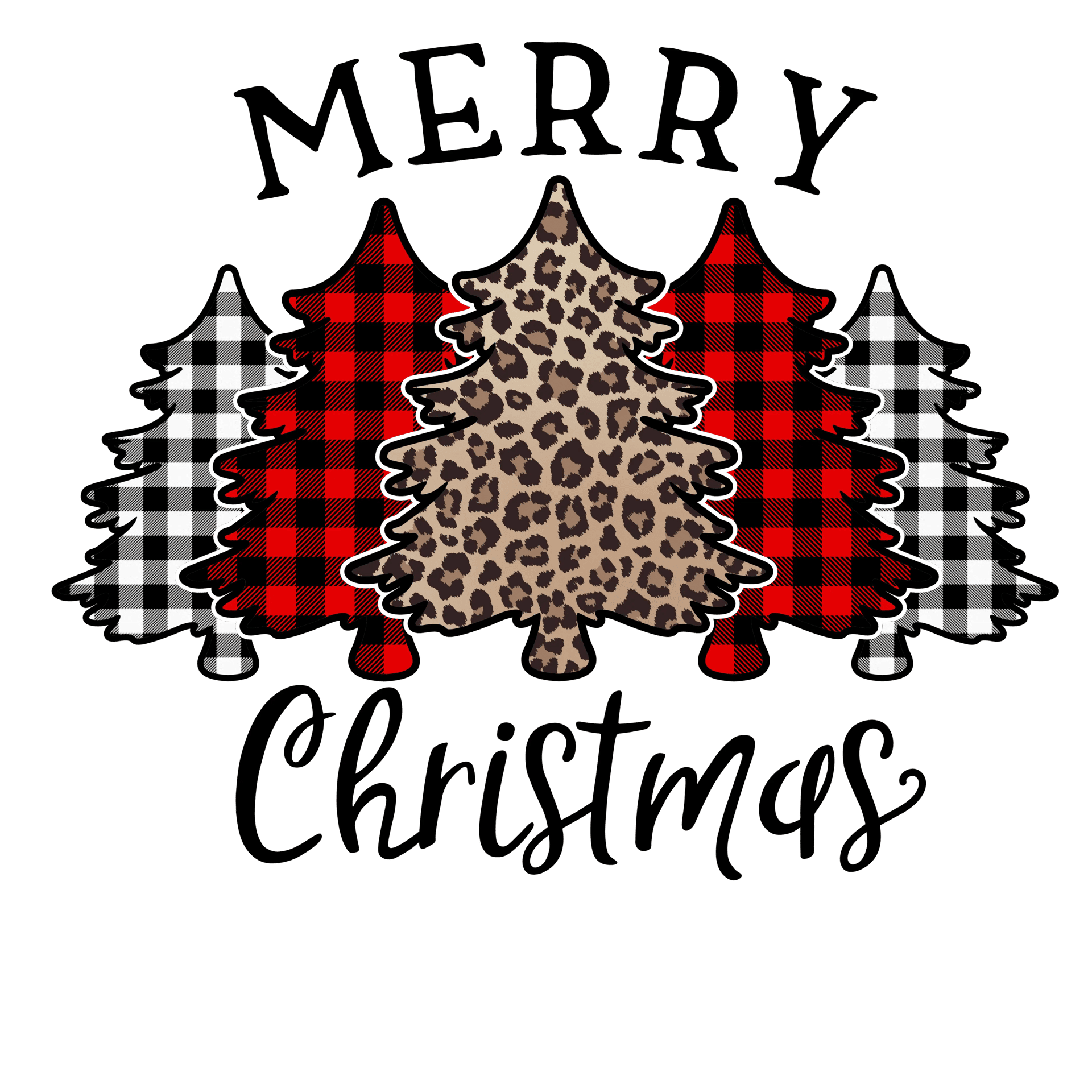 Christmas Tree Design - DTF Ready To Press