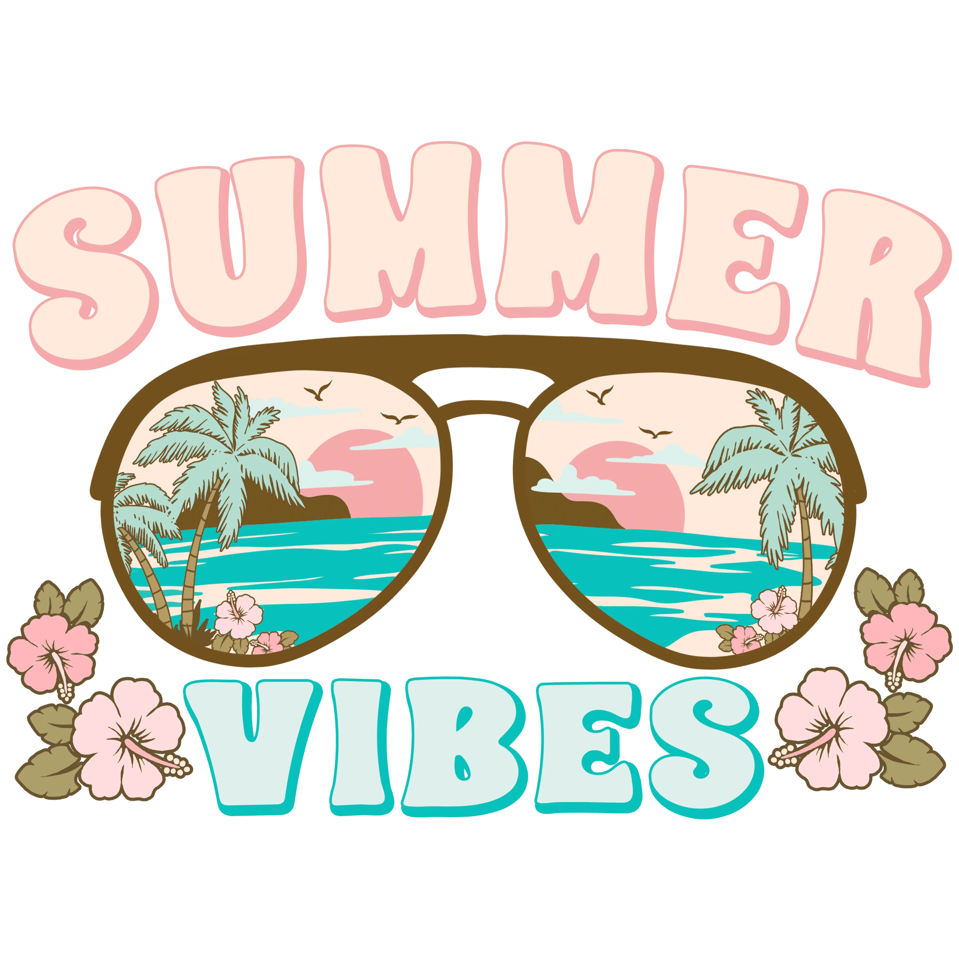 Cool Summer Vibes Design - DTF Ready To Press