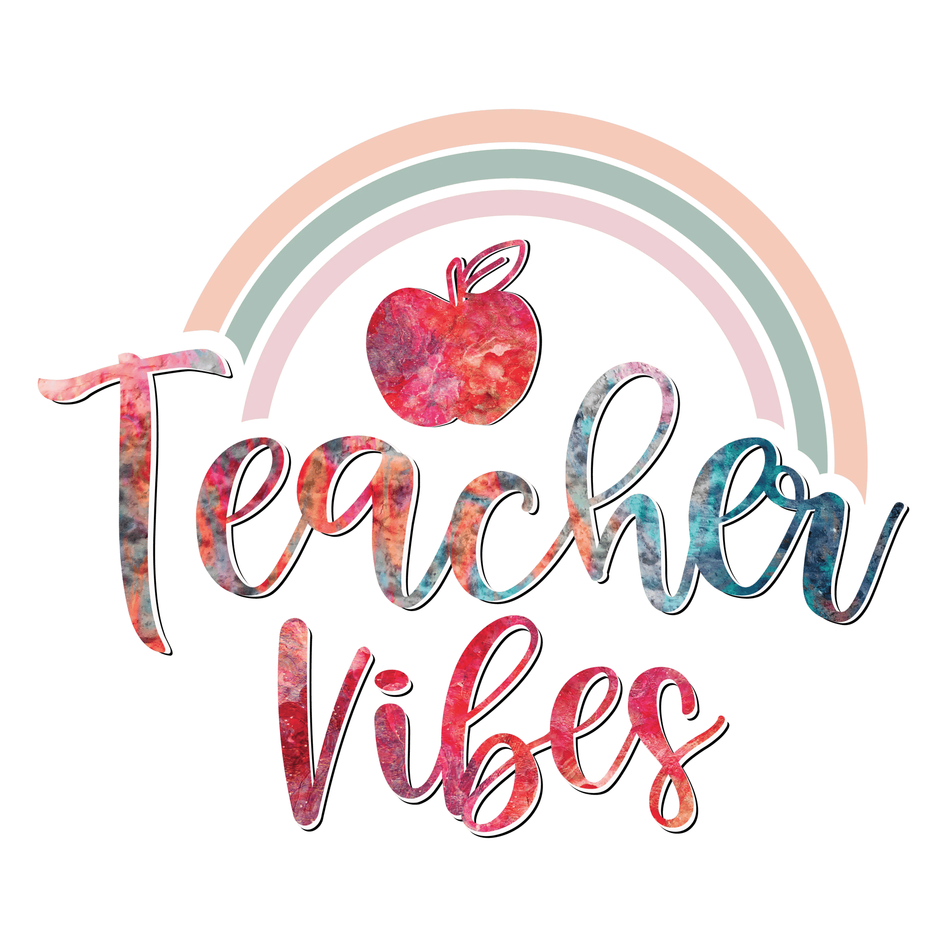 Cool Teacher Vibes Design - DTF Ready To Press