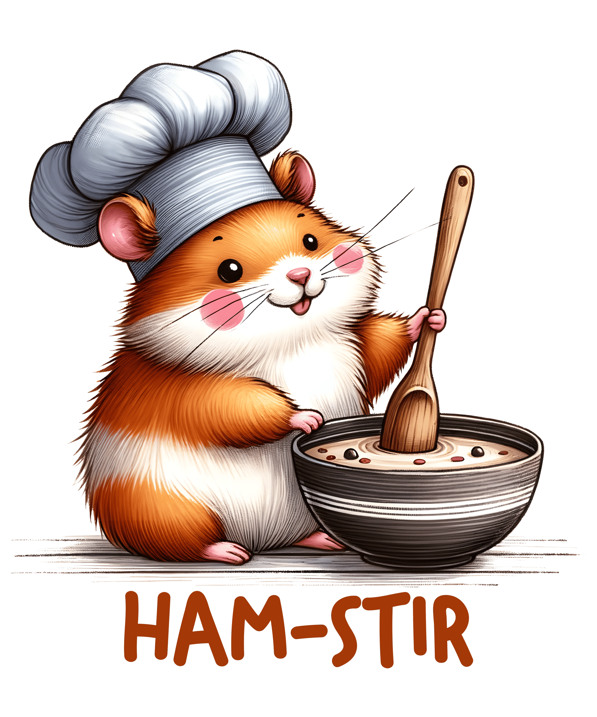 Cute Hamster Design - DTF Ready To Press