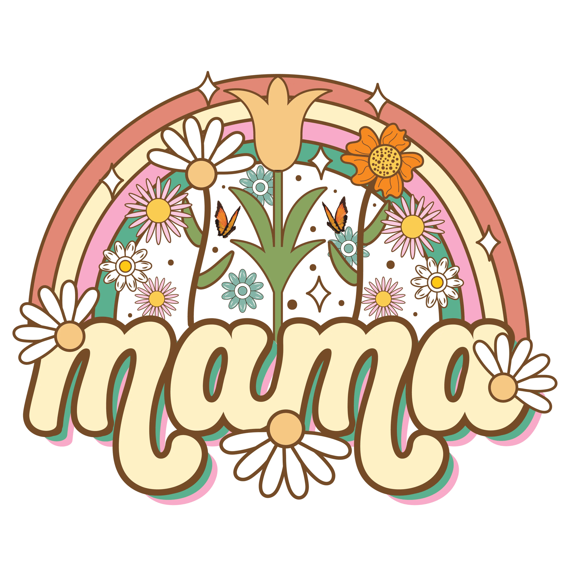 Cute Mama Design - DTF Ready To Press