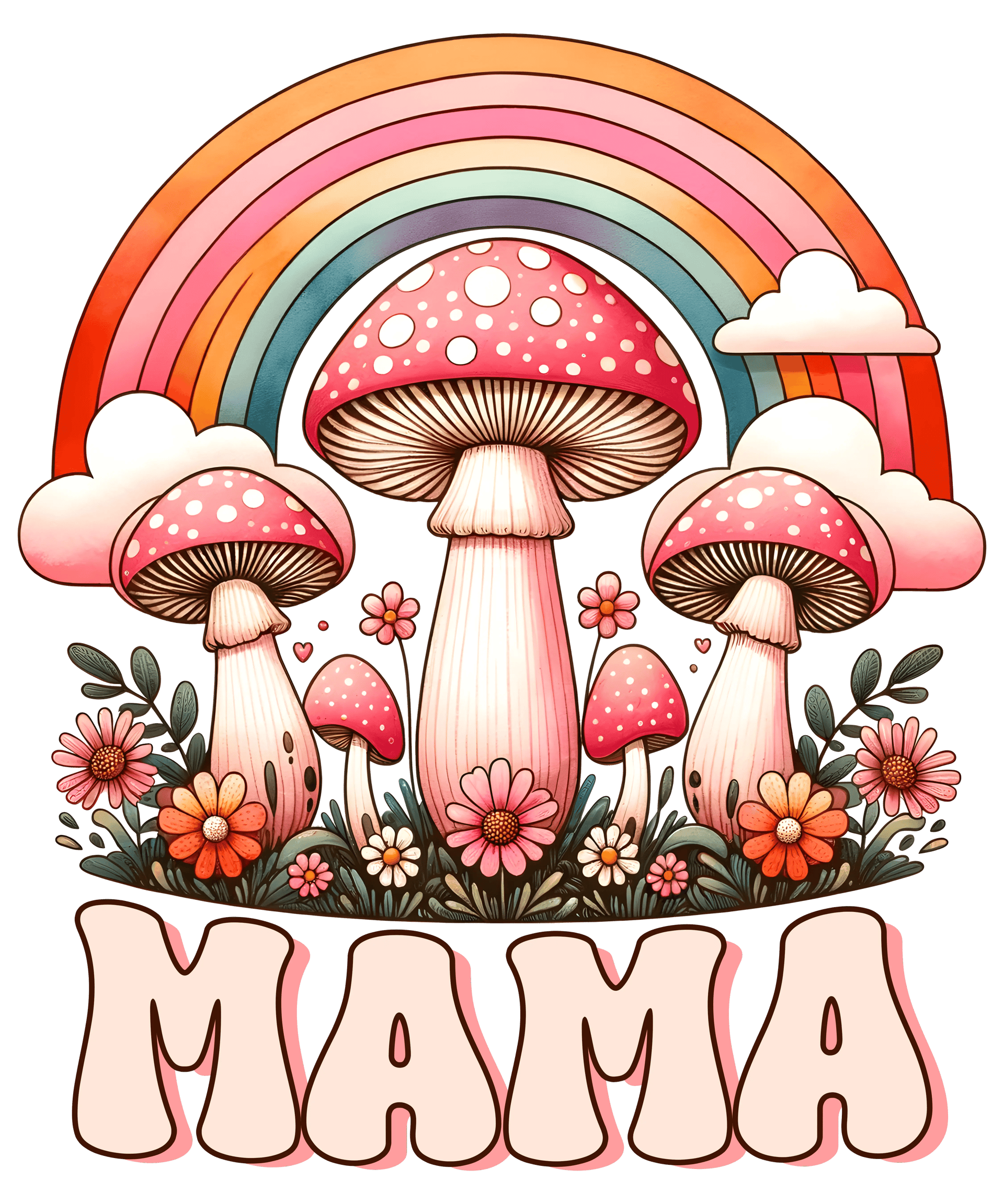 Cute Mama Design - DTF Ready To Press