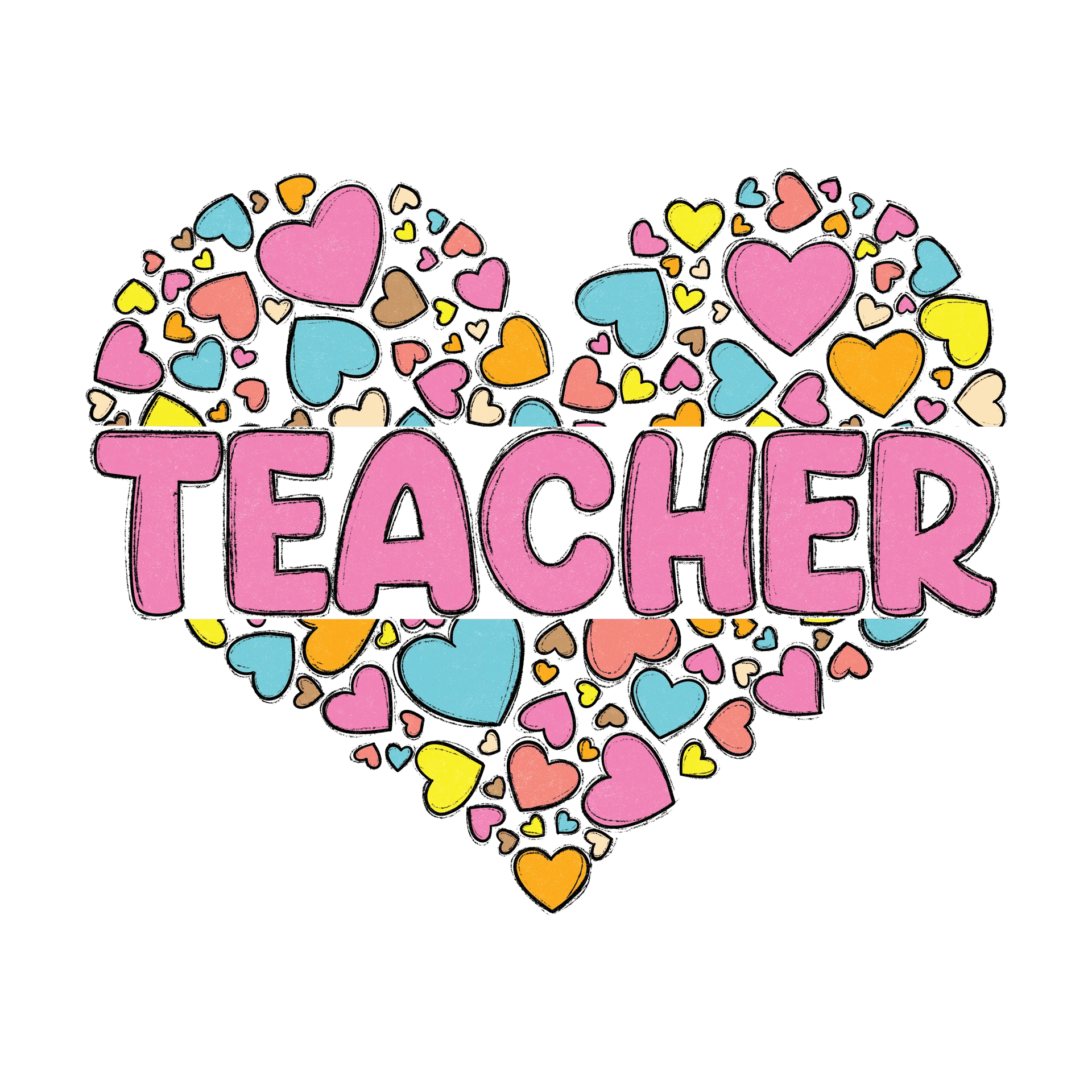 Cute Teacher Day Design - DTF Ready To Press