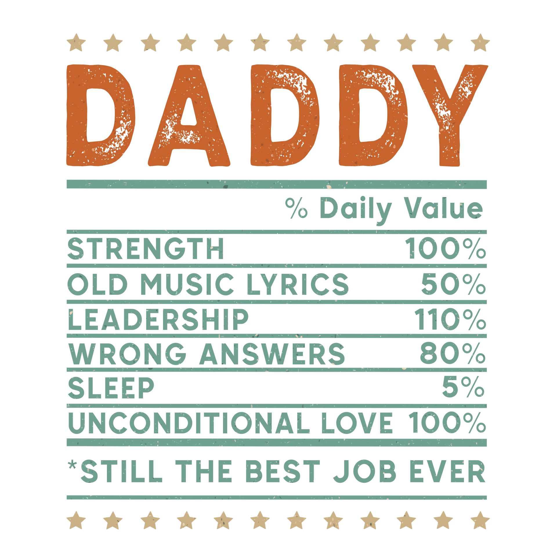 Daddy Daily Value Design - DTF Ready To Press