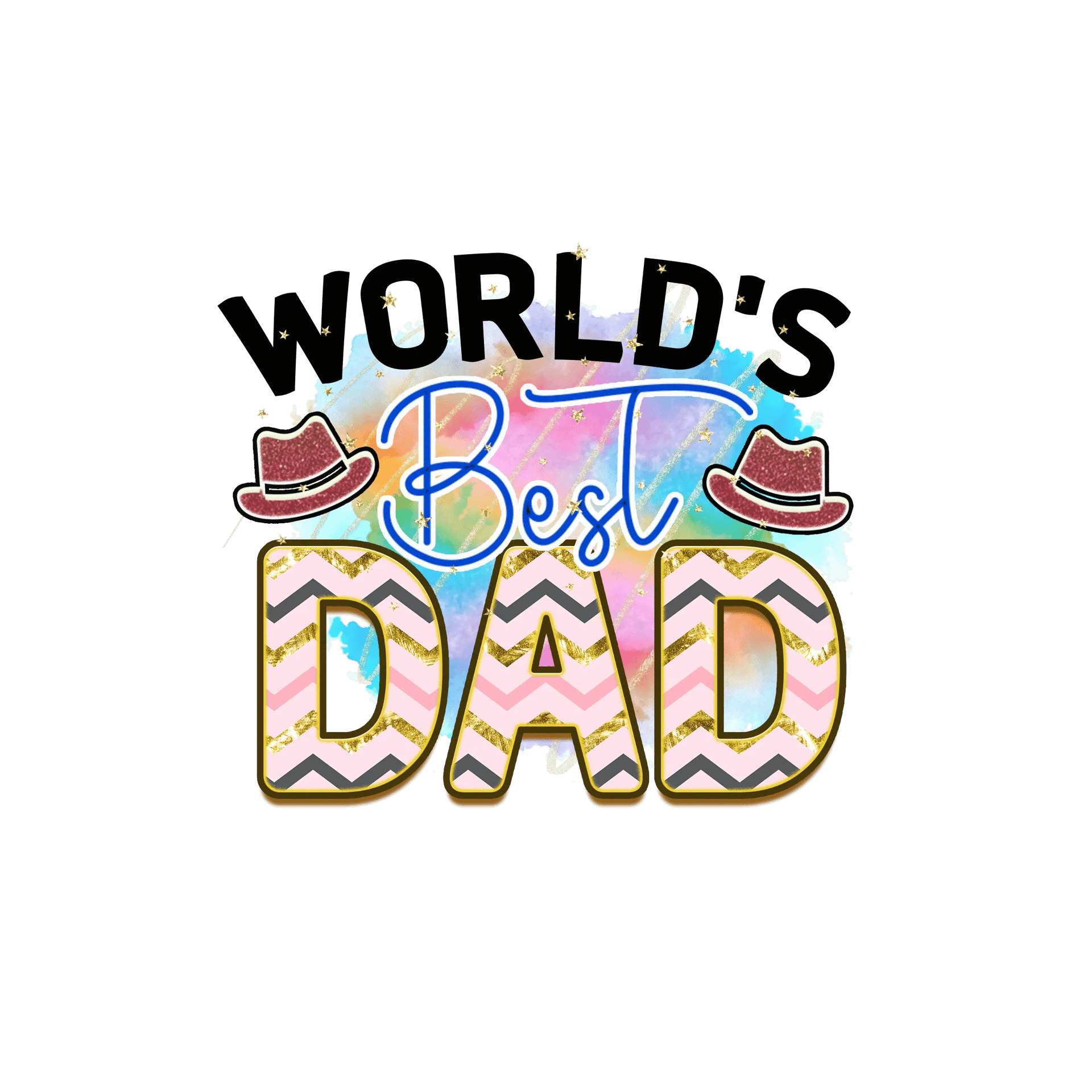 World's Best Dad DTF Design - Ready to Press