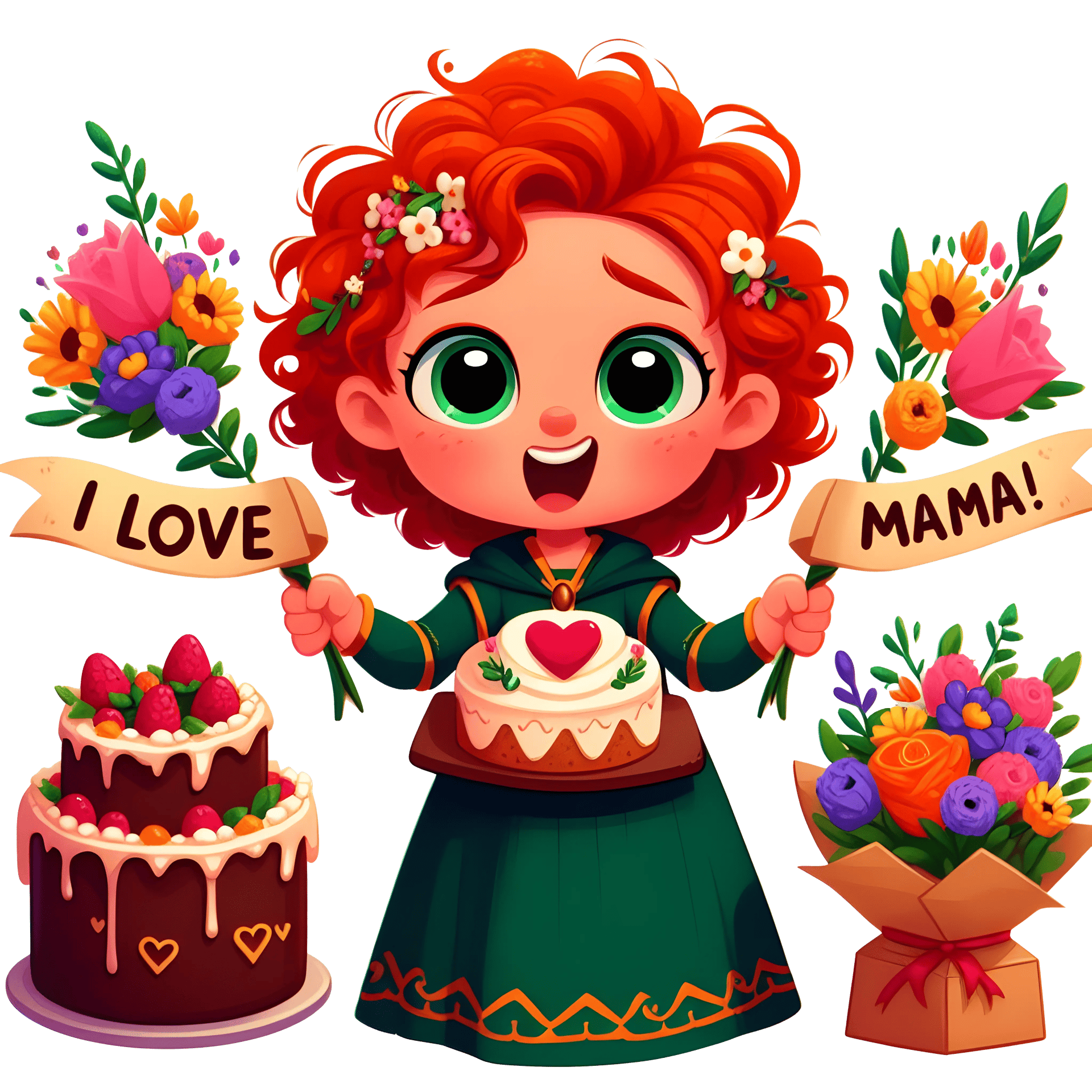 Disney Cute Merida Mother's Day Design