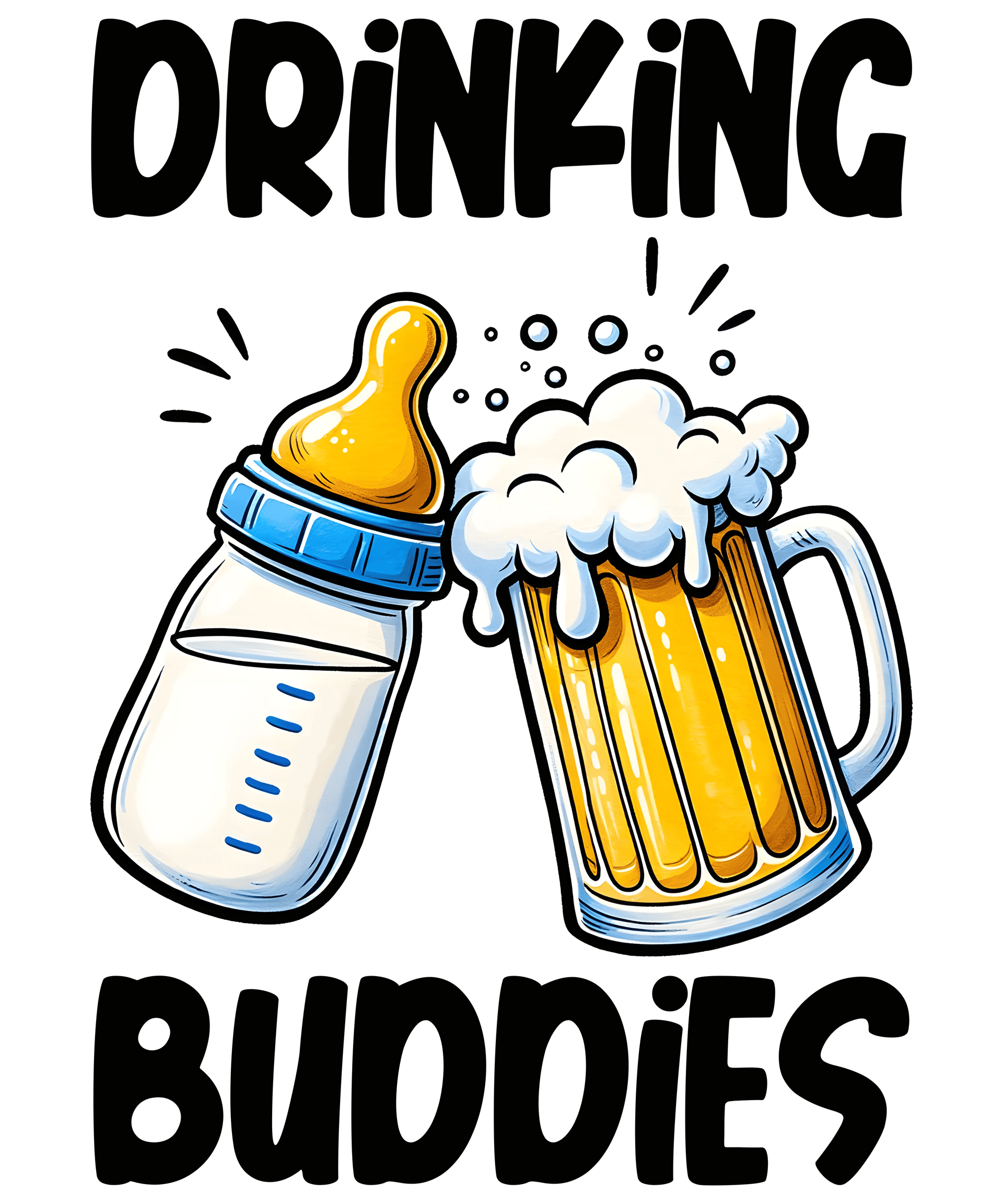 Drinking Buddies Father's Day Design - DTF Ready To Press
