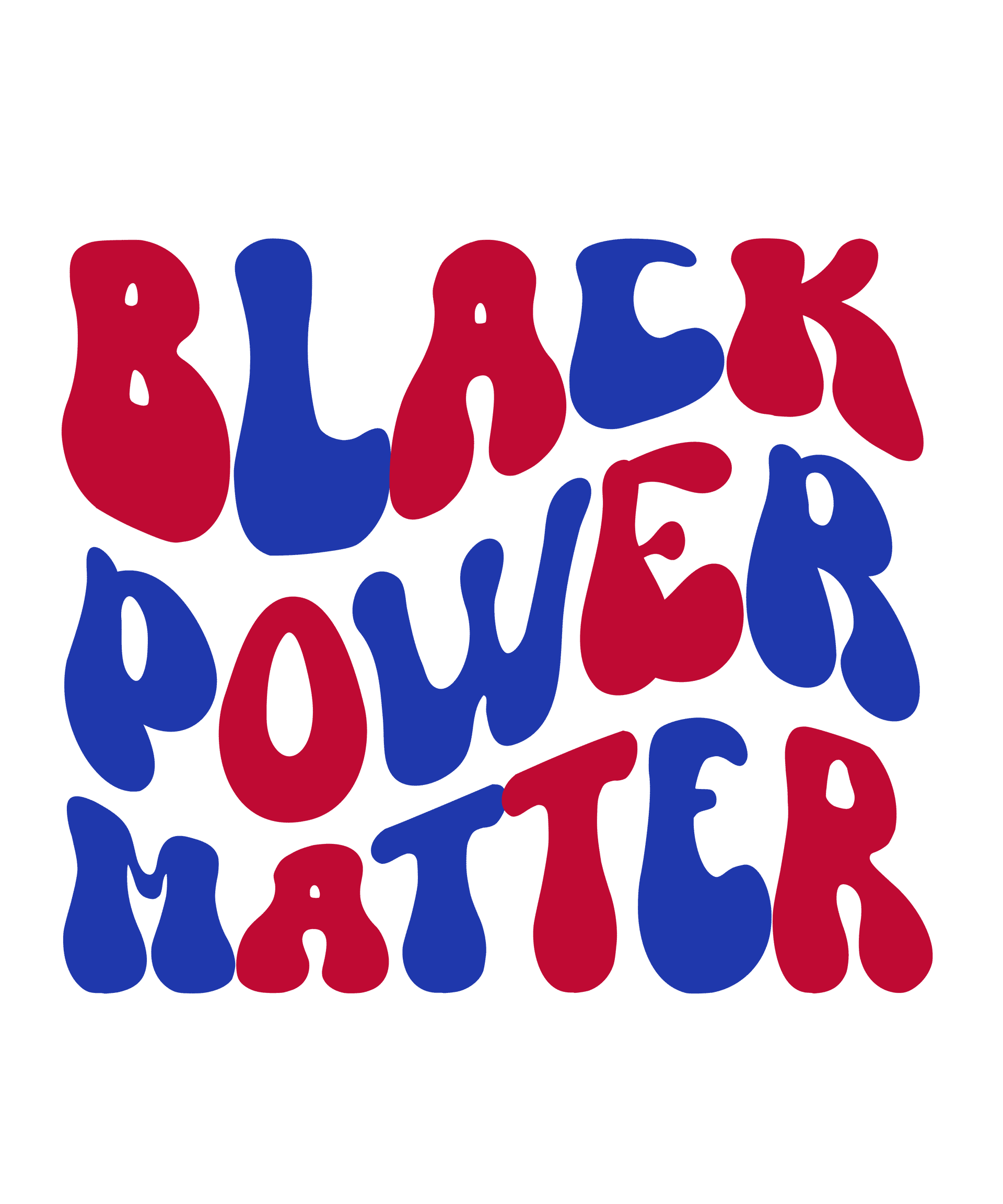 DTF Apparel Black Power Matter Motif