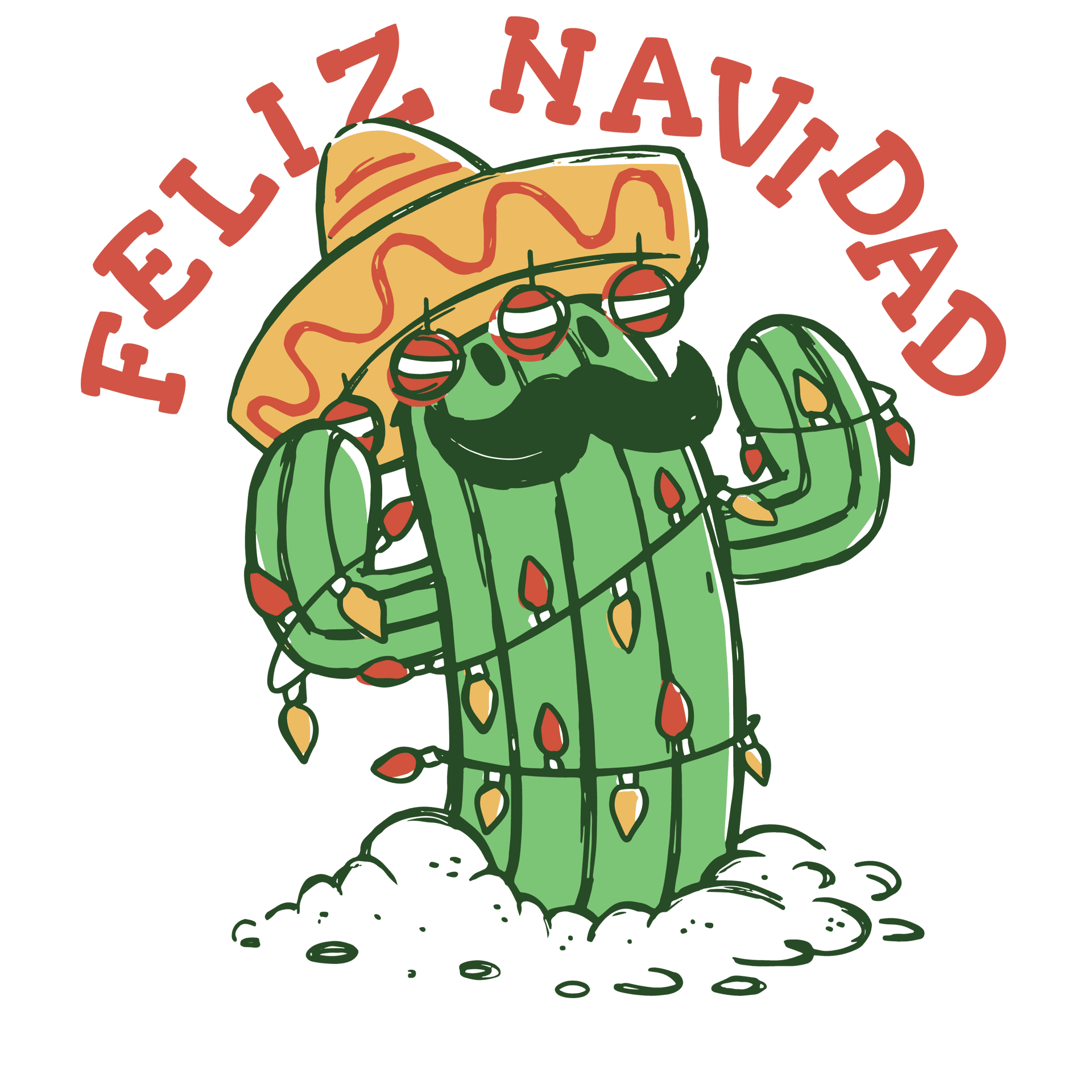 Feliz Navidad Christmas Design - DTF Ready To Press