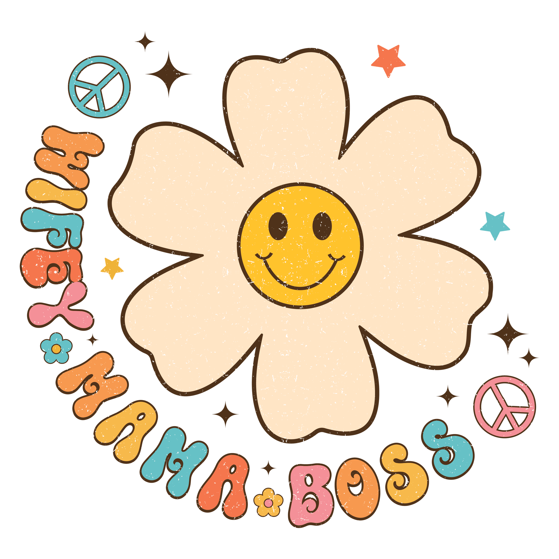 Floral Wifey Mama Boss Design - DTF Ready To Press