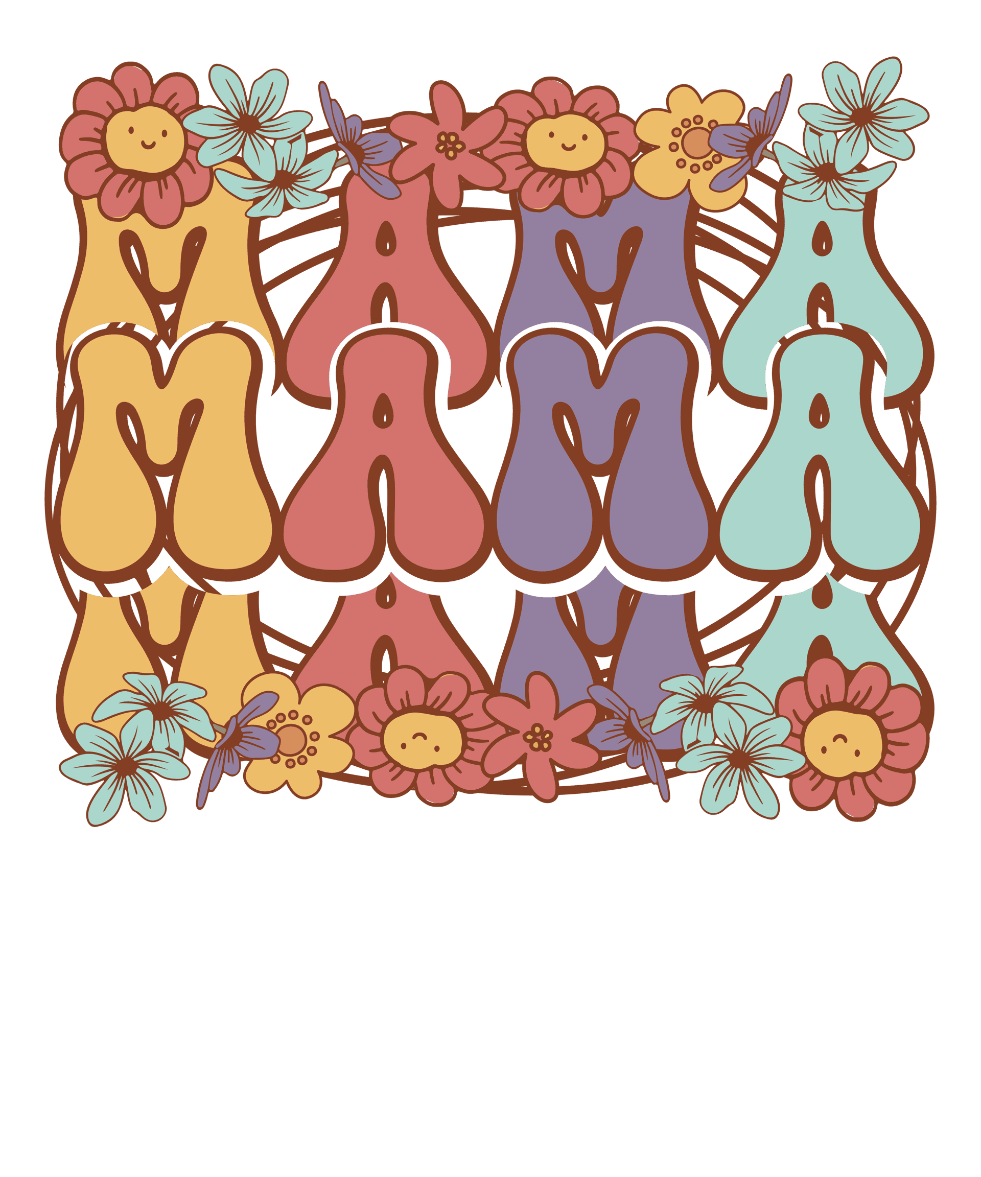Floral Mama Design DTF-Ready to Press
