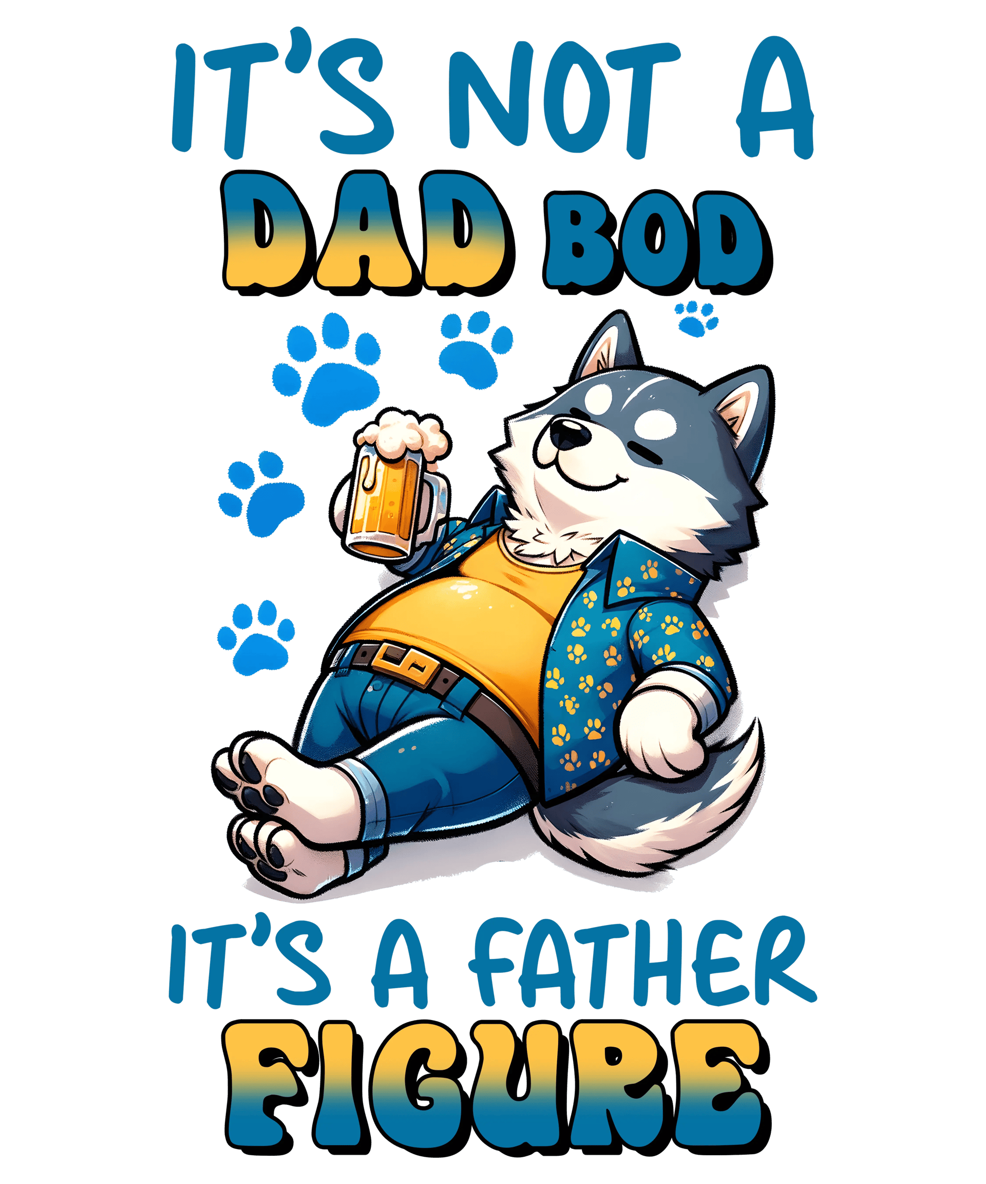 Funny Cat Father Design - DTF Ready To Press