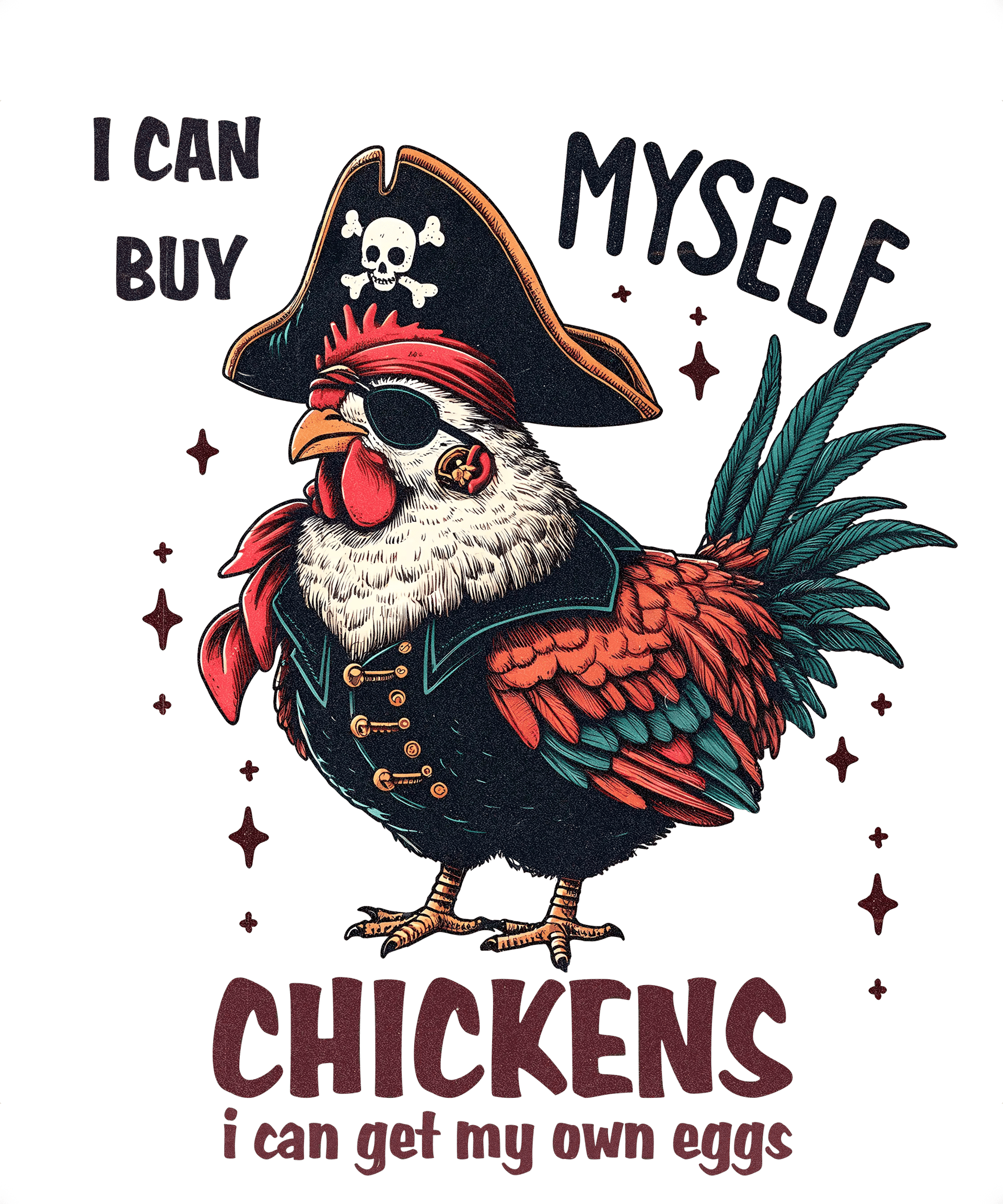 Funny Chicken Design - DTF Ready To Press