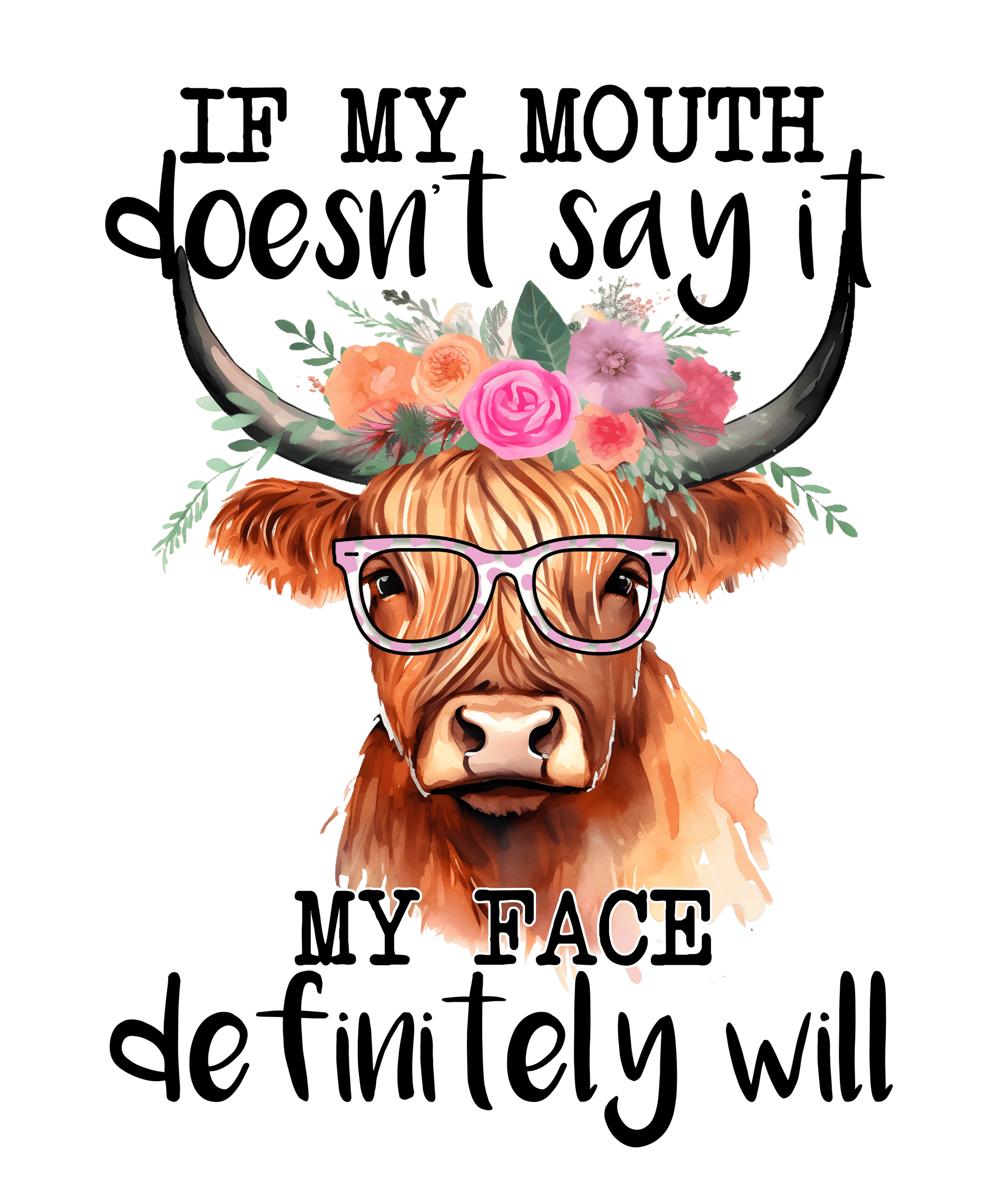 Funny Cow Design - DTF Ready To Press