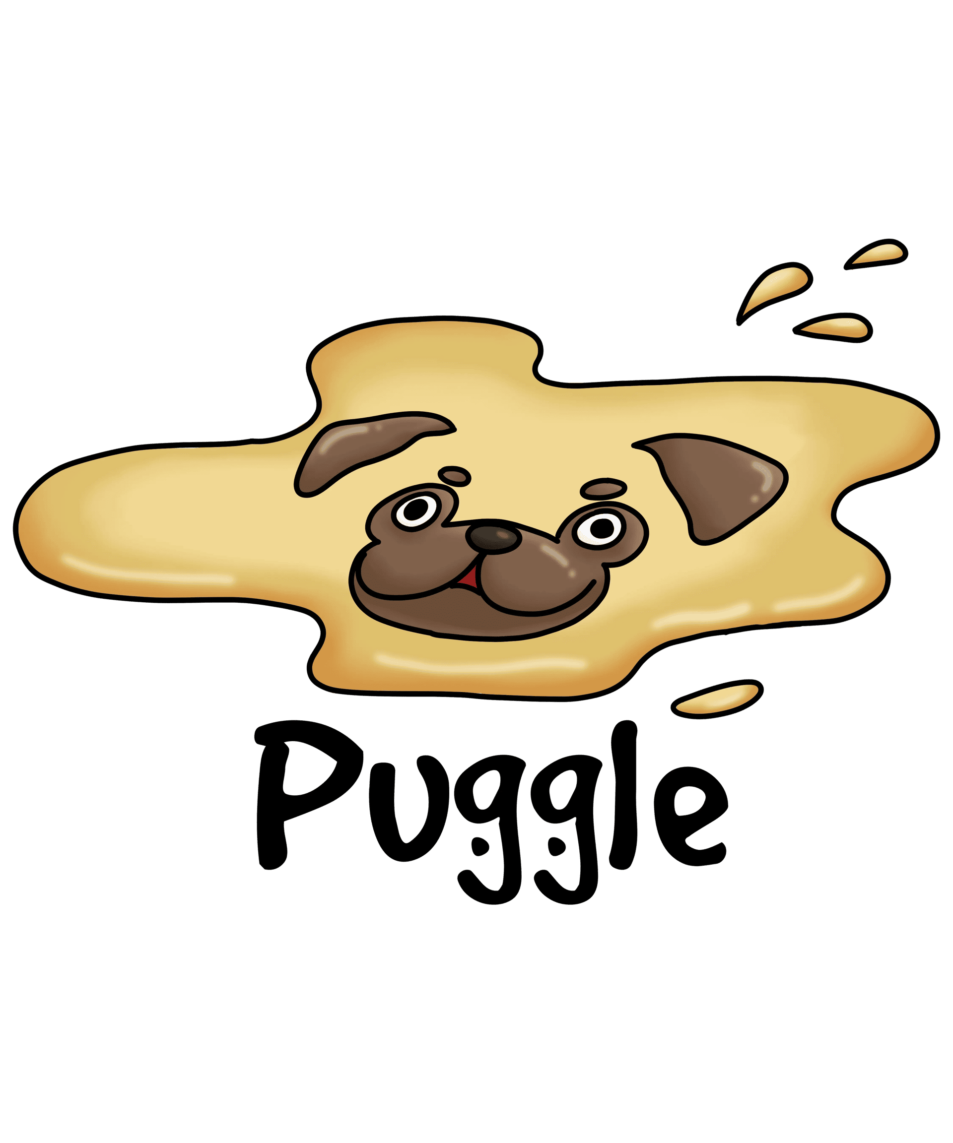 Funny Pug Design - DTF Ready To Press