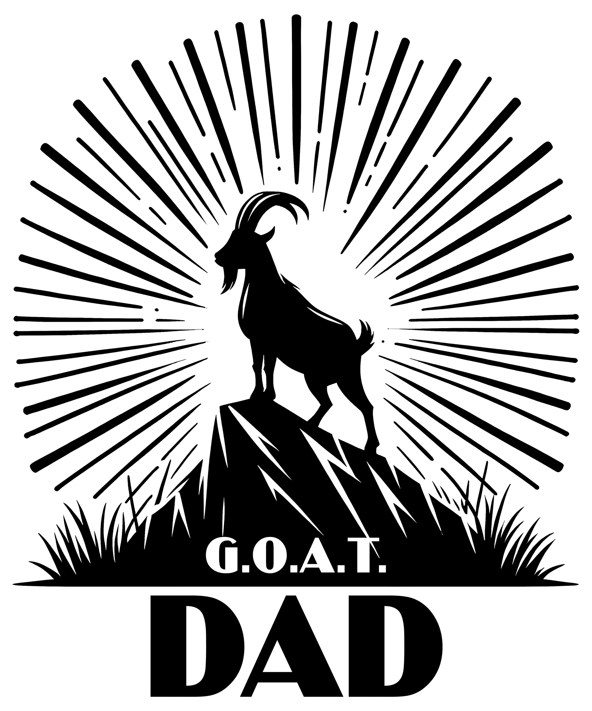 GOAT Dad Design - DTF Ready To Press
