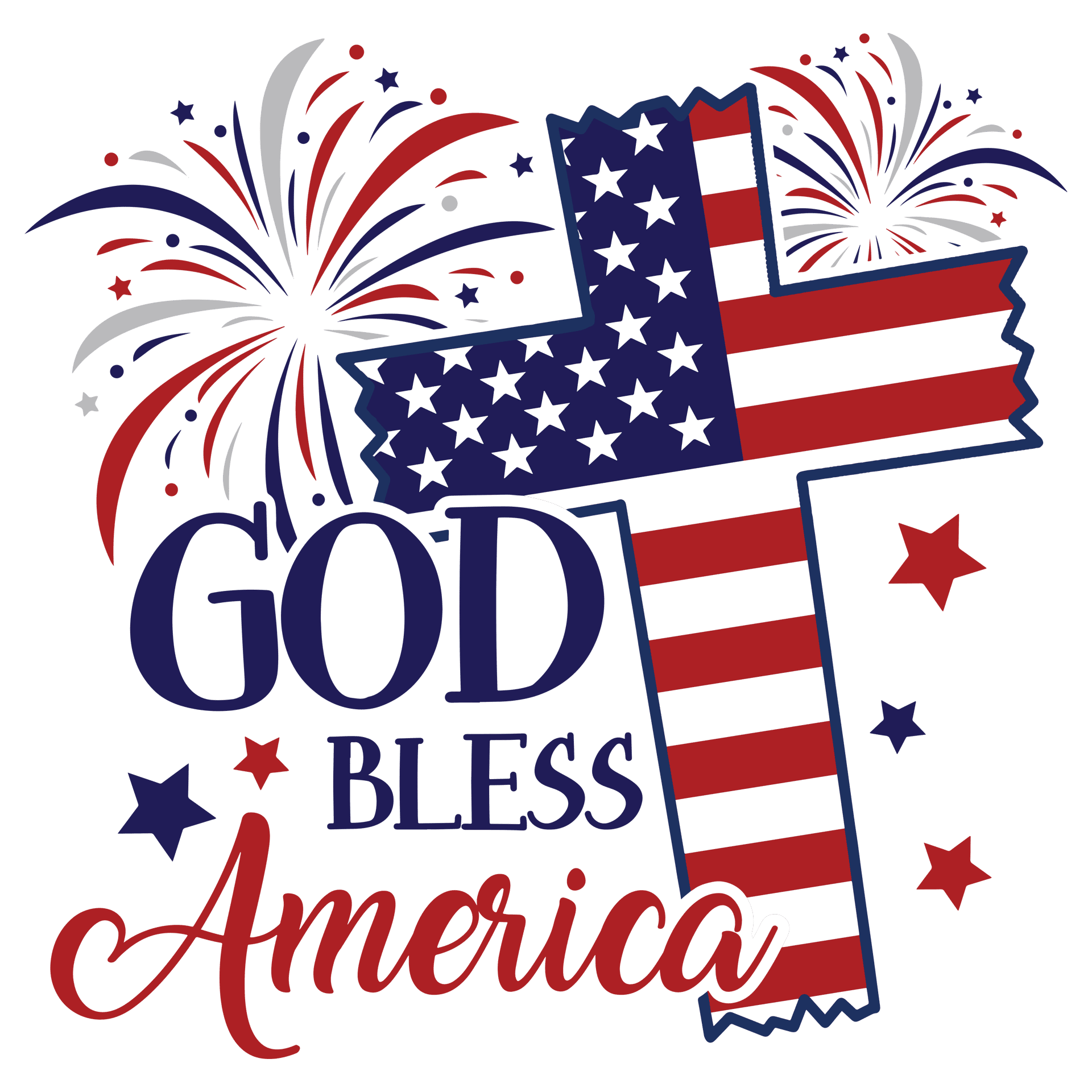 God Bless America Design DTF-Ready Press (V4)