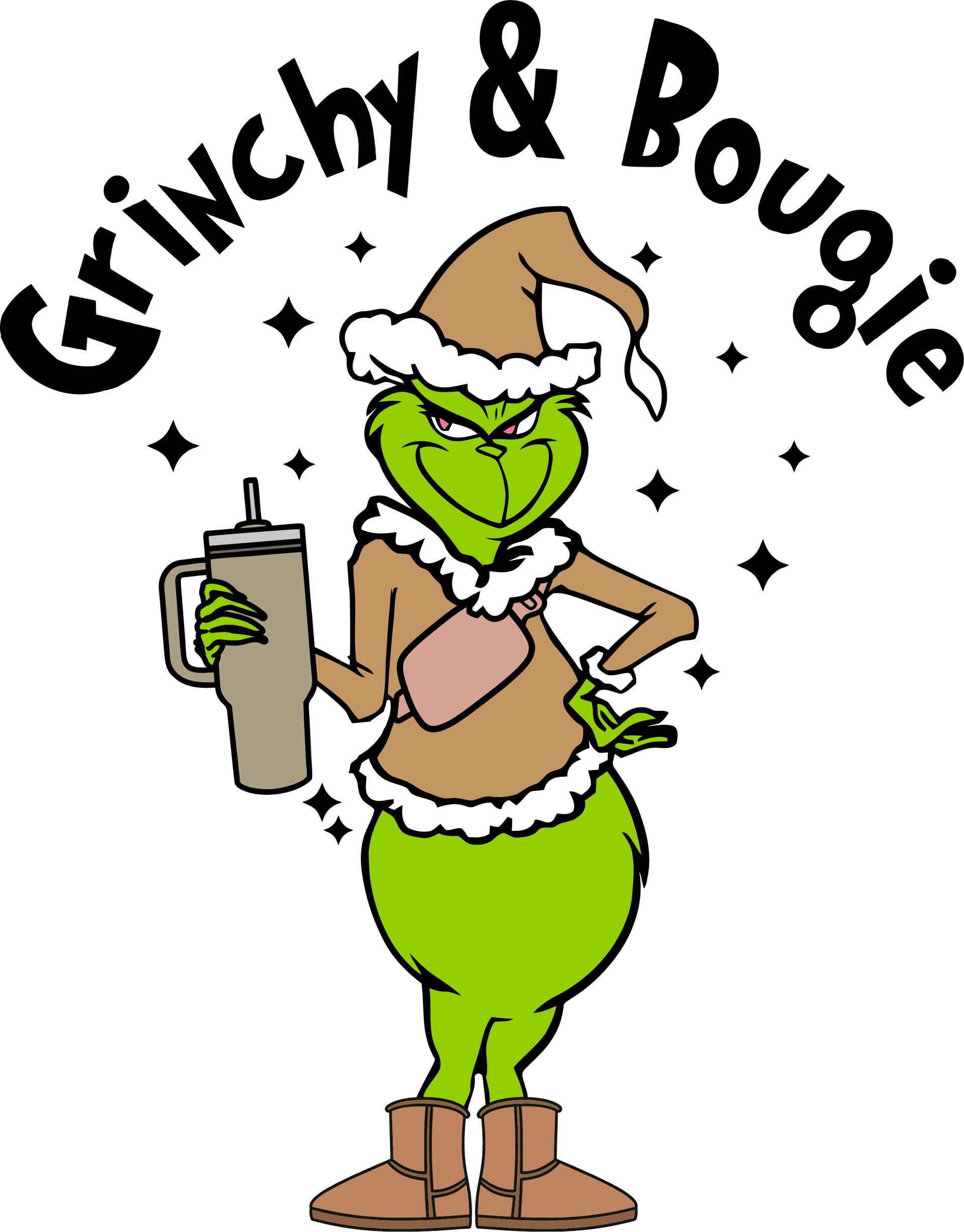Grinchy Bougie Christmas Ready to Press (V2)