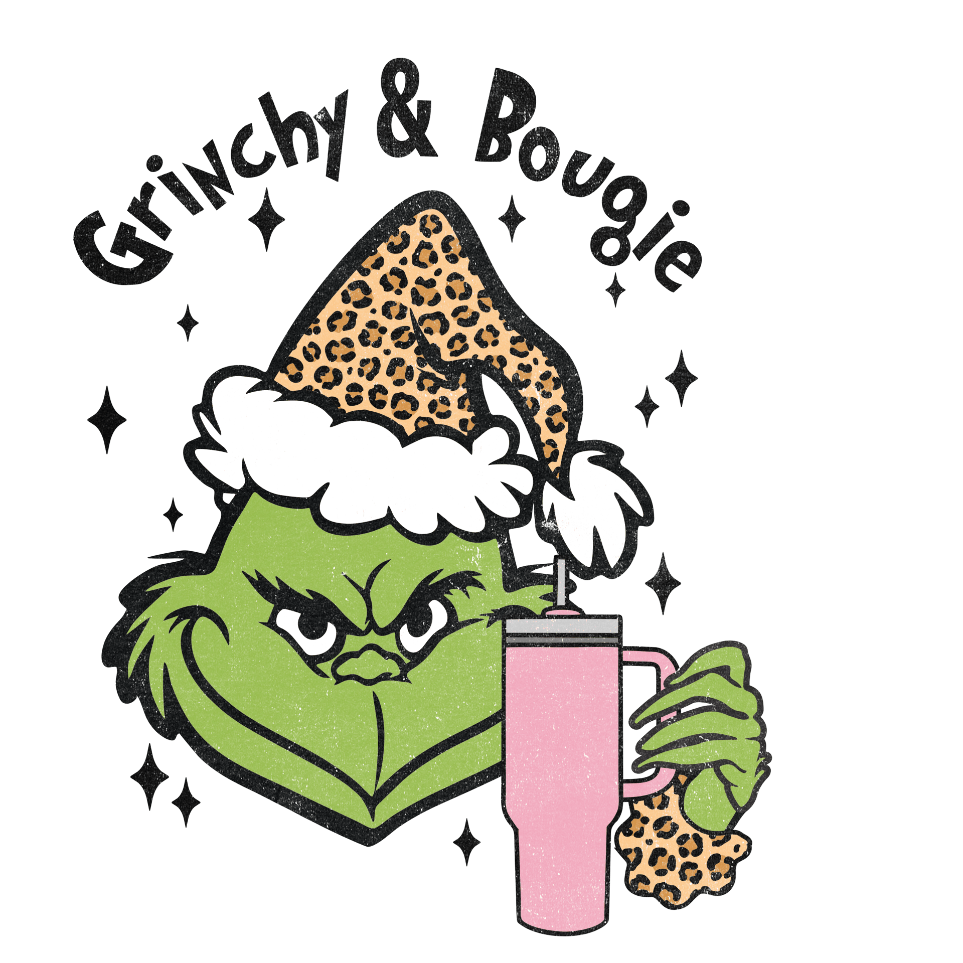 Grinchy Bougie Christmas Ready to Press (V1)