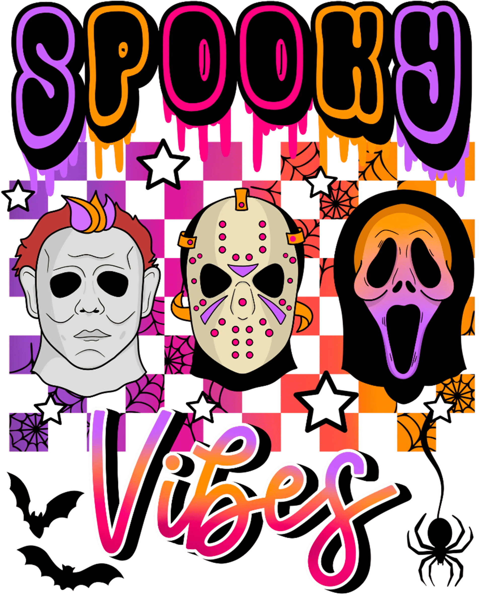 Halloween Spooky Vibes Design - DTF Ready To Press