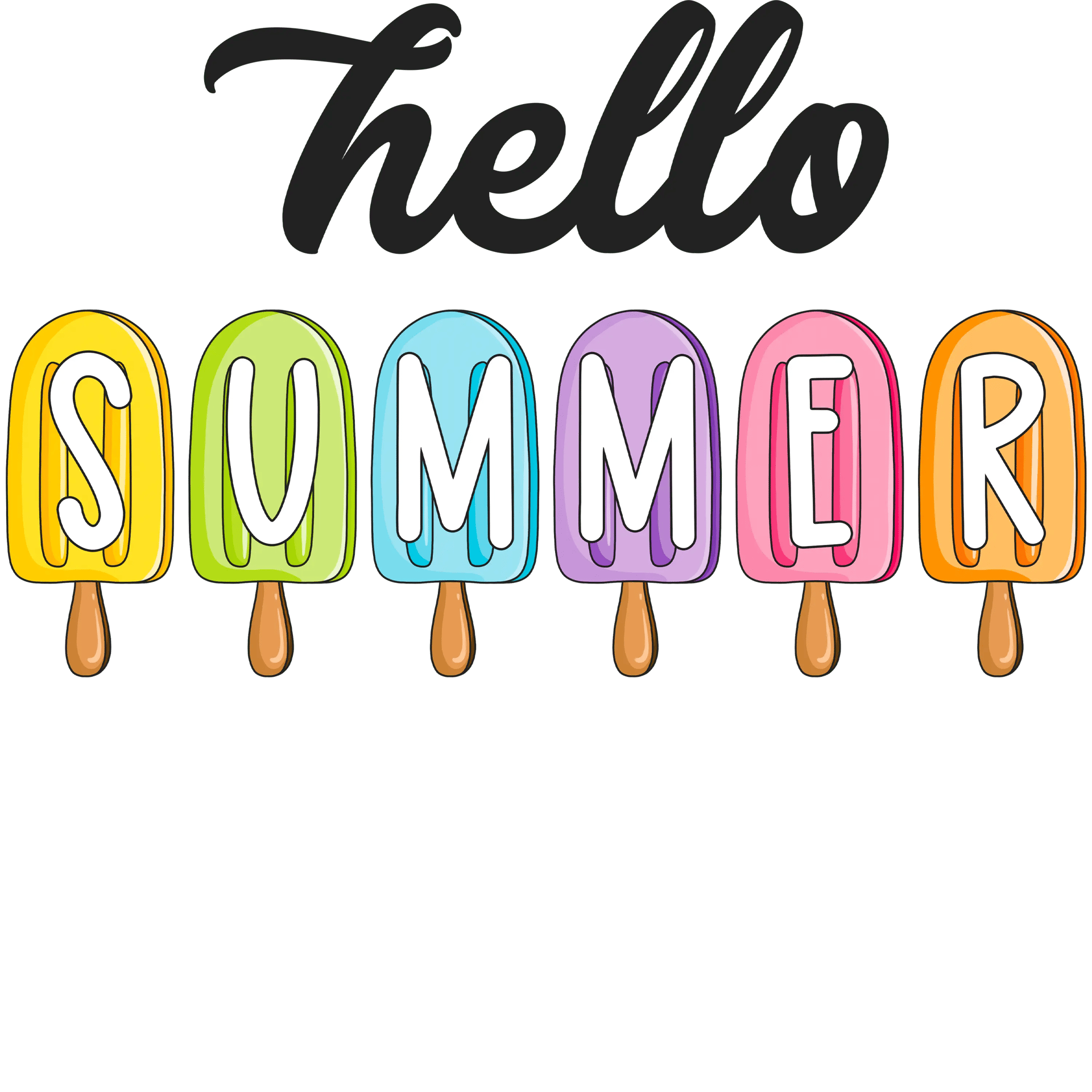 Hello Summer Design DTF-Ready to Press (V8)