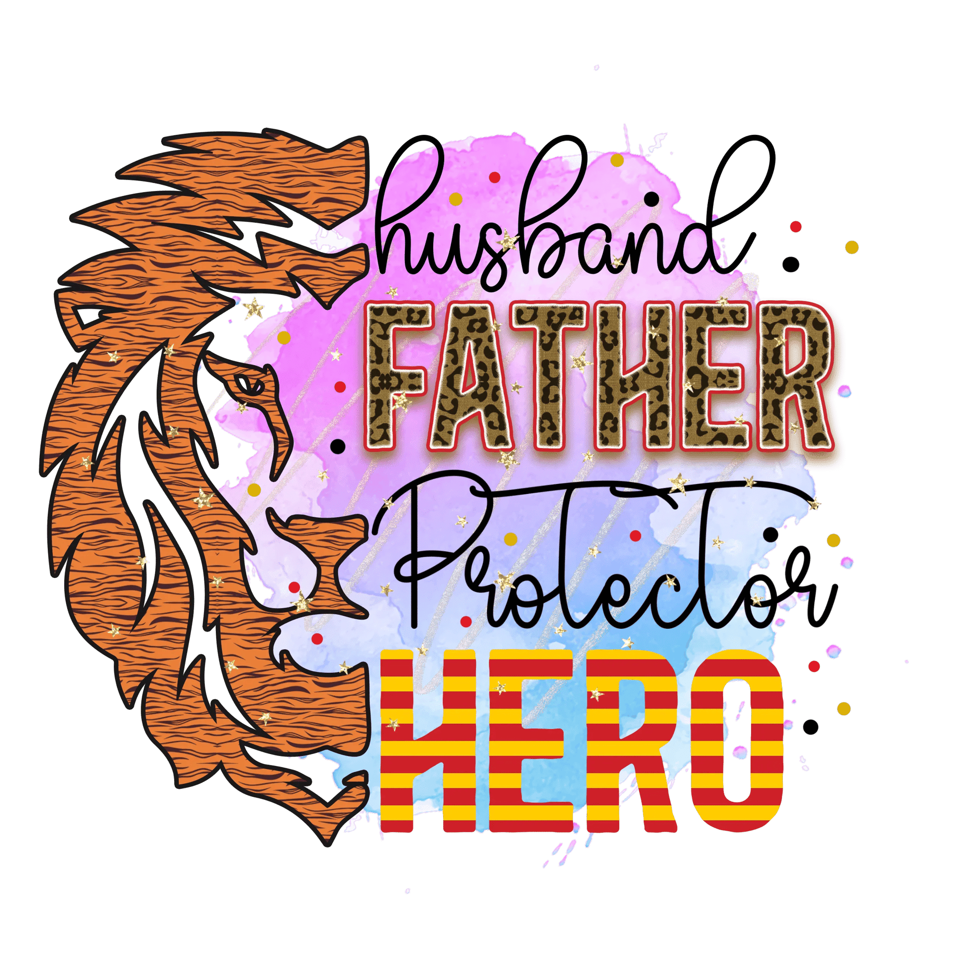 Husband Father Protector Hero Design DTF-Ready