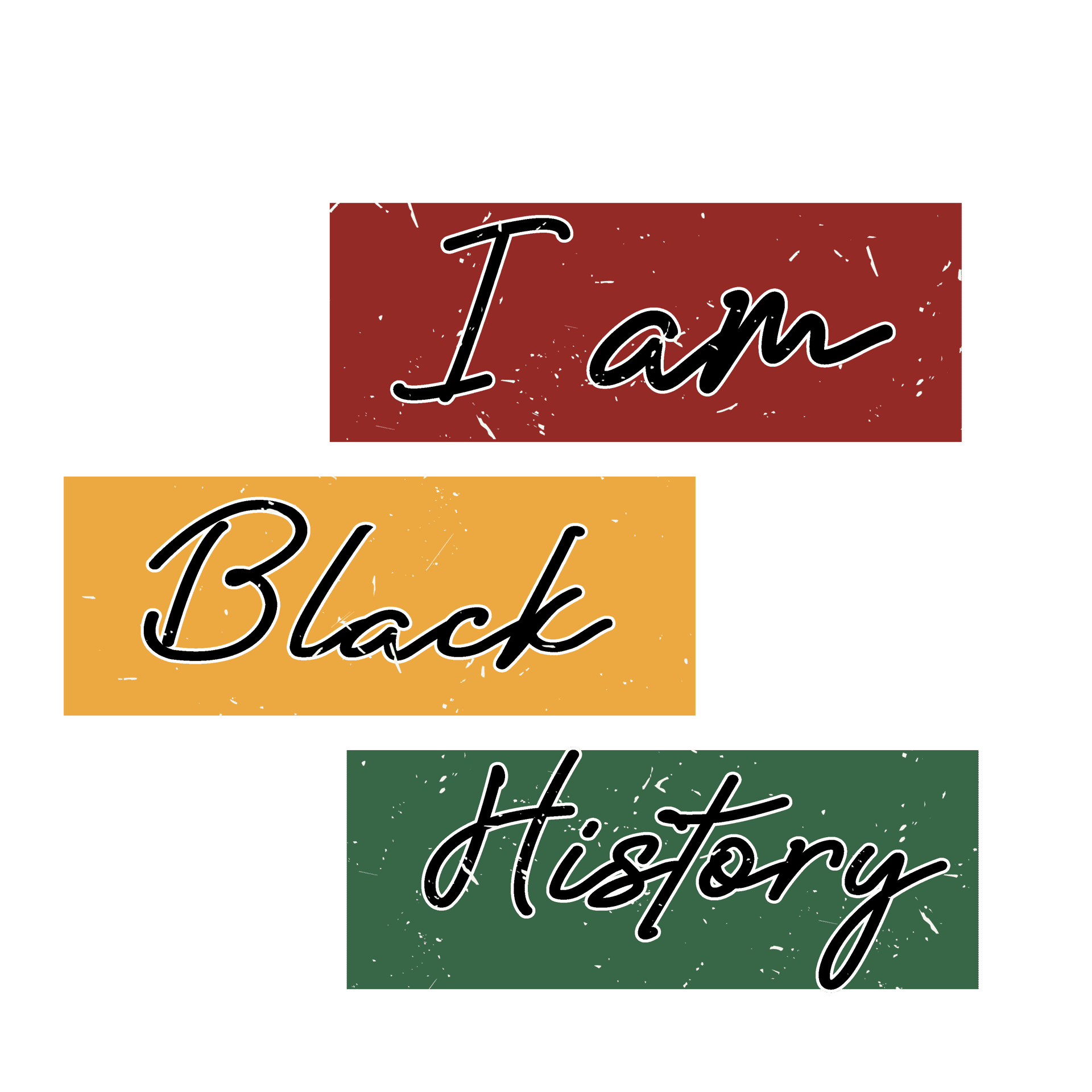 Black History Pride Lettering Ready to Press